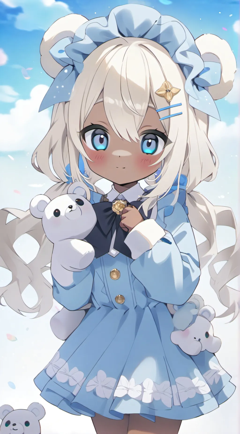 ai character: Bear Puppet show background