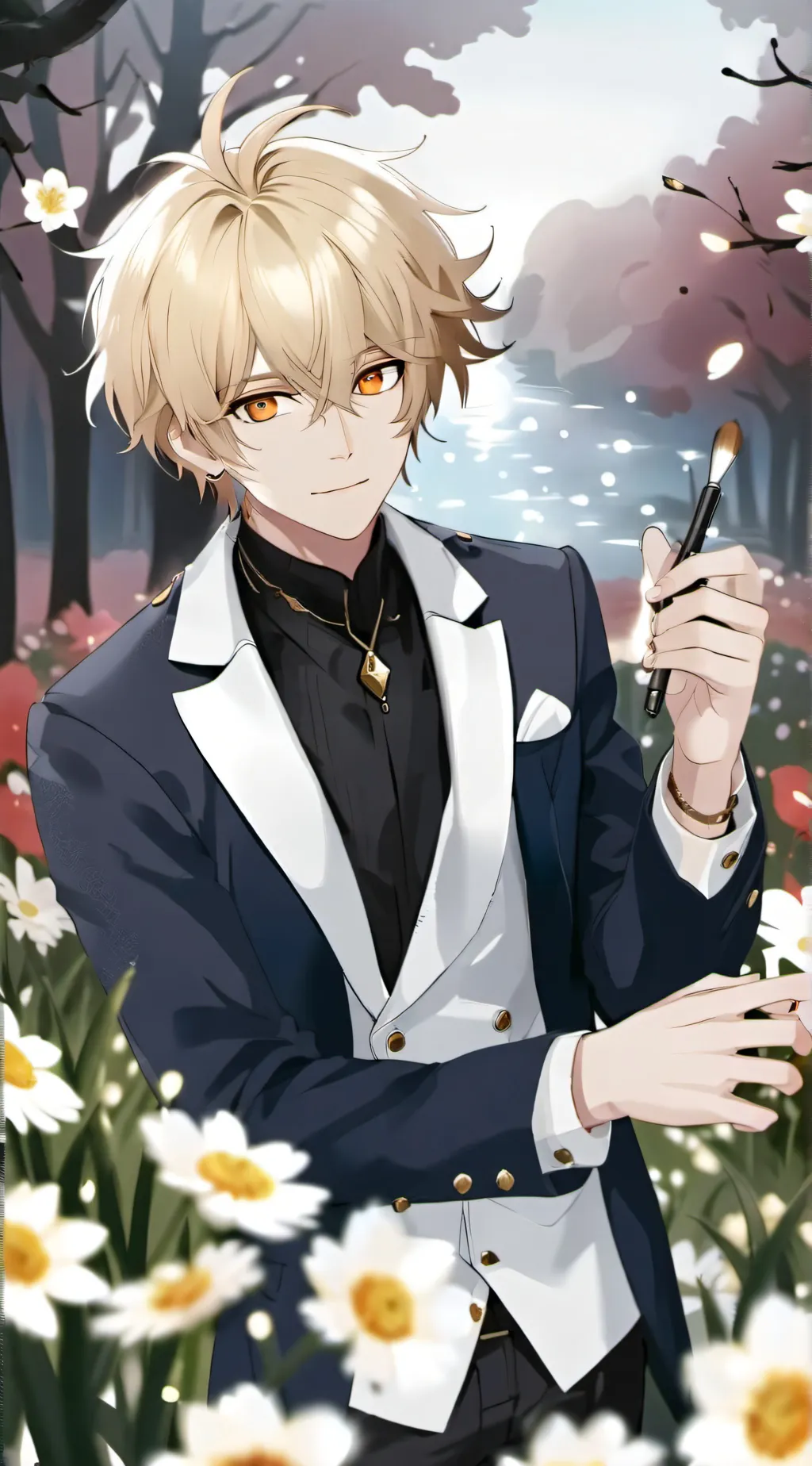 ai character: tiny Bakugo  background