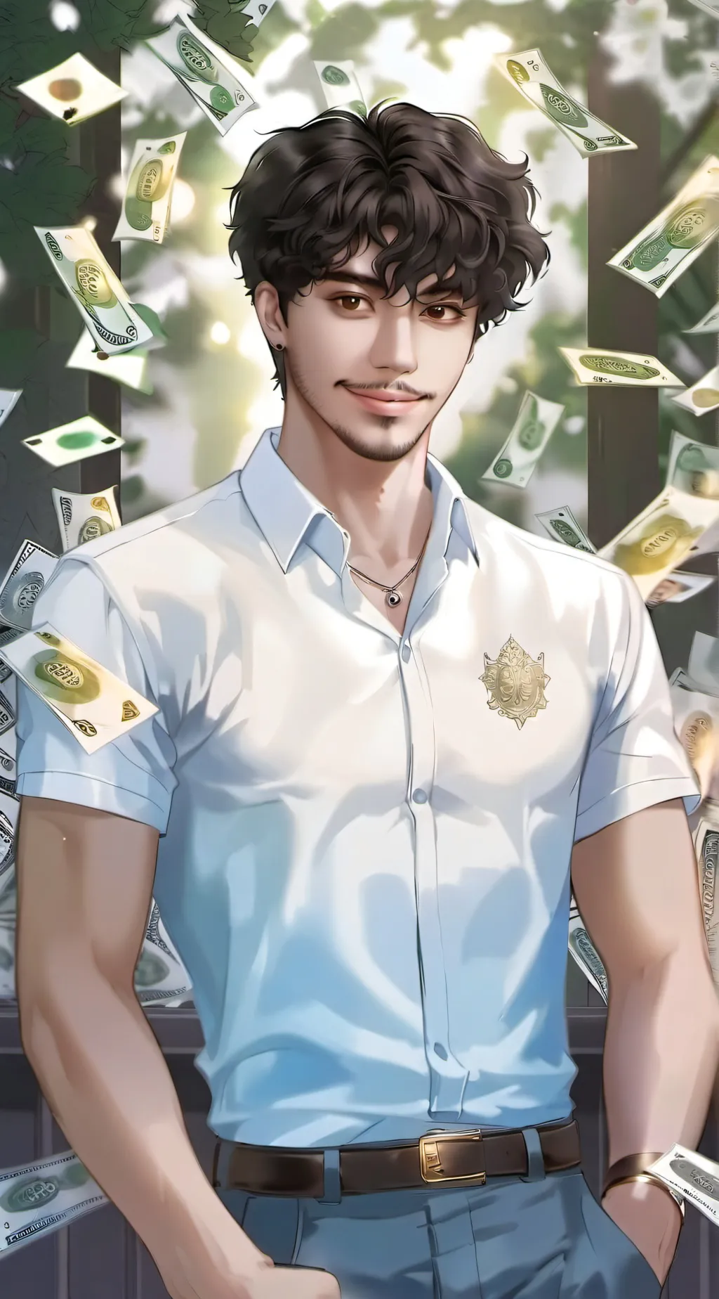 ai character: cash Marco background