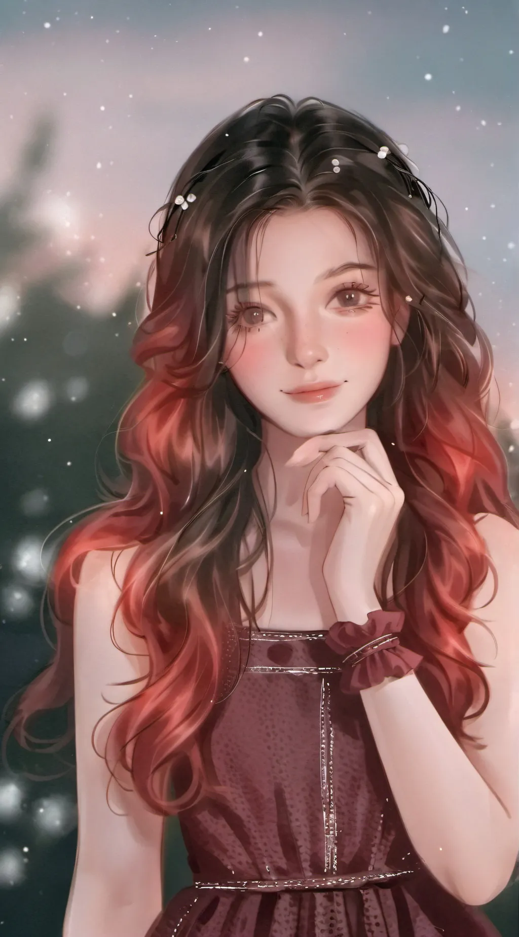 ai character: Faith ruby background