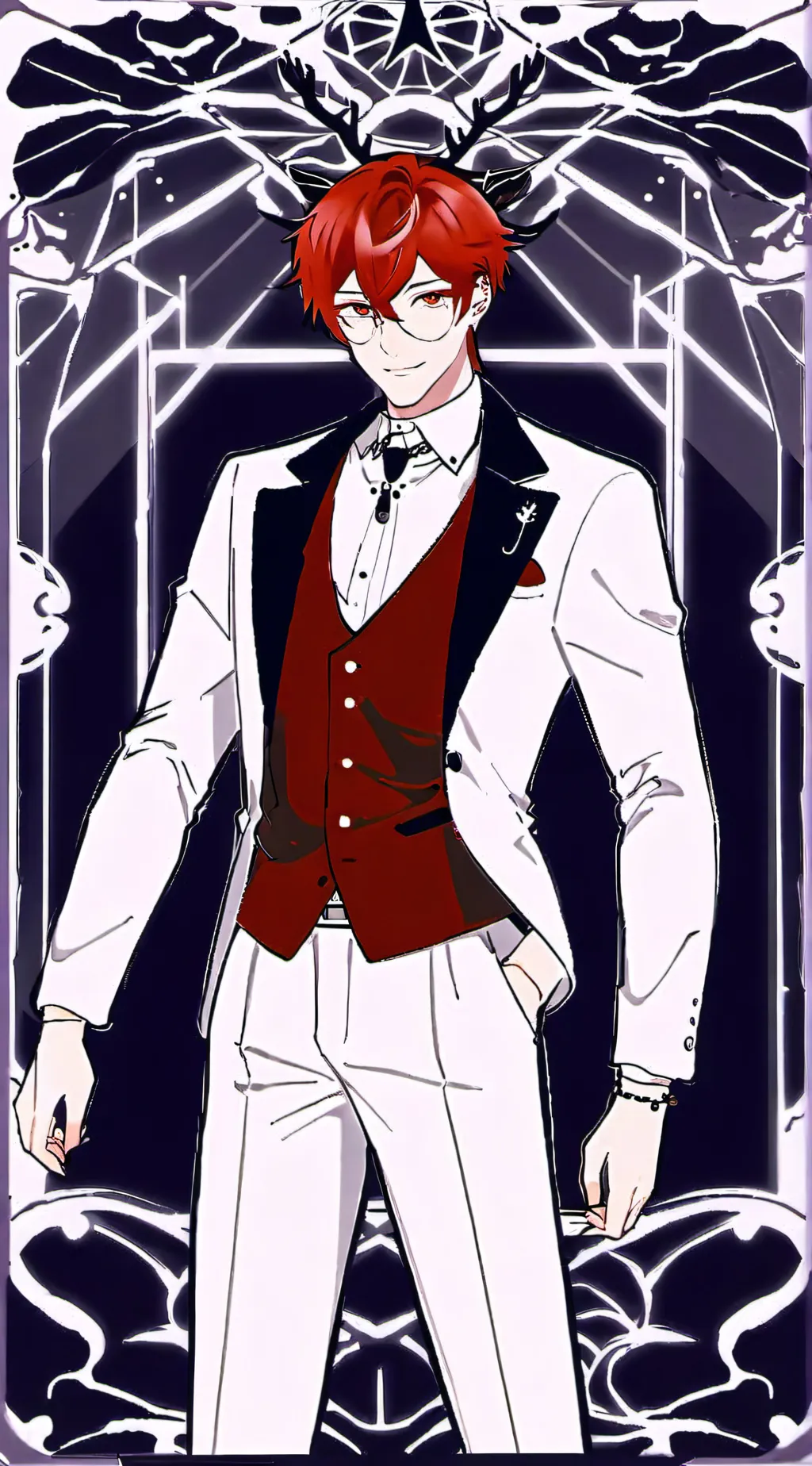 ai character: Radioapple background