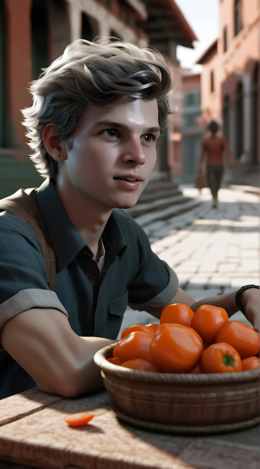 ai character: Peter pan  background