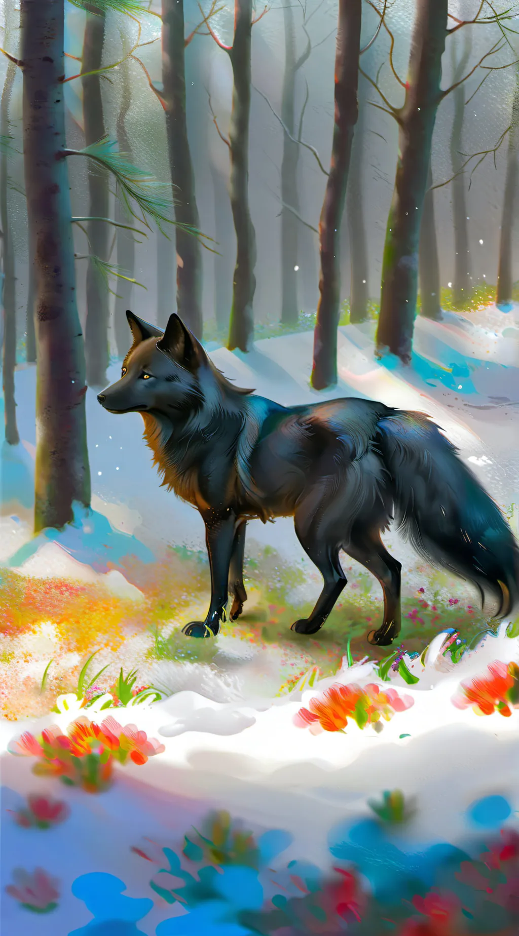 ai character: fox cub background