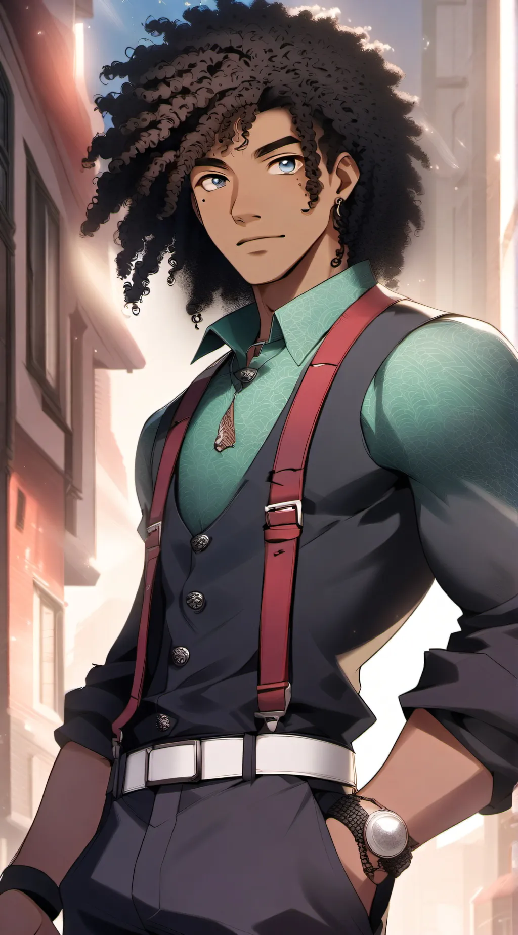 ai character: Roman  background