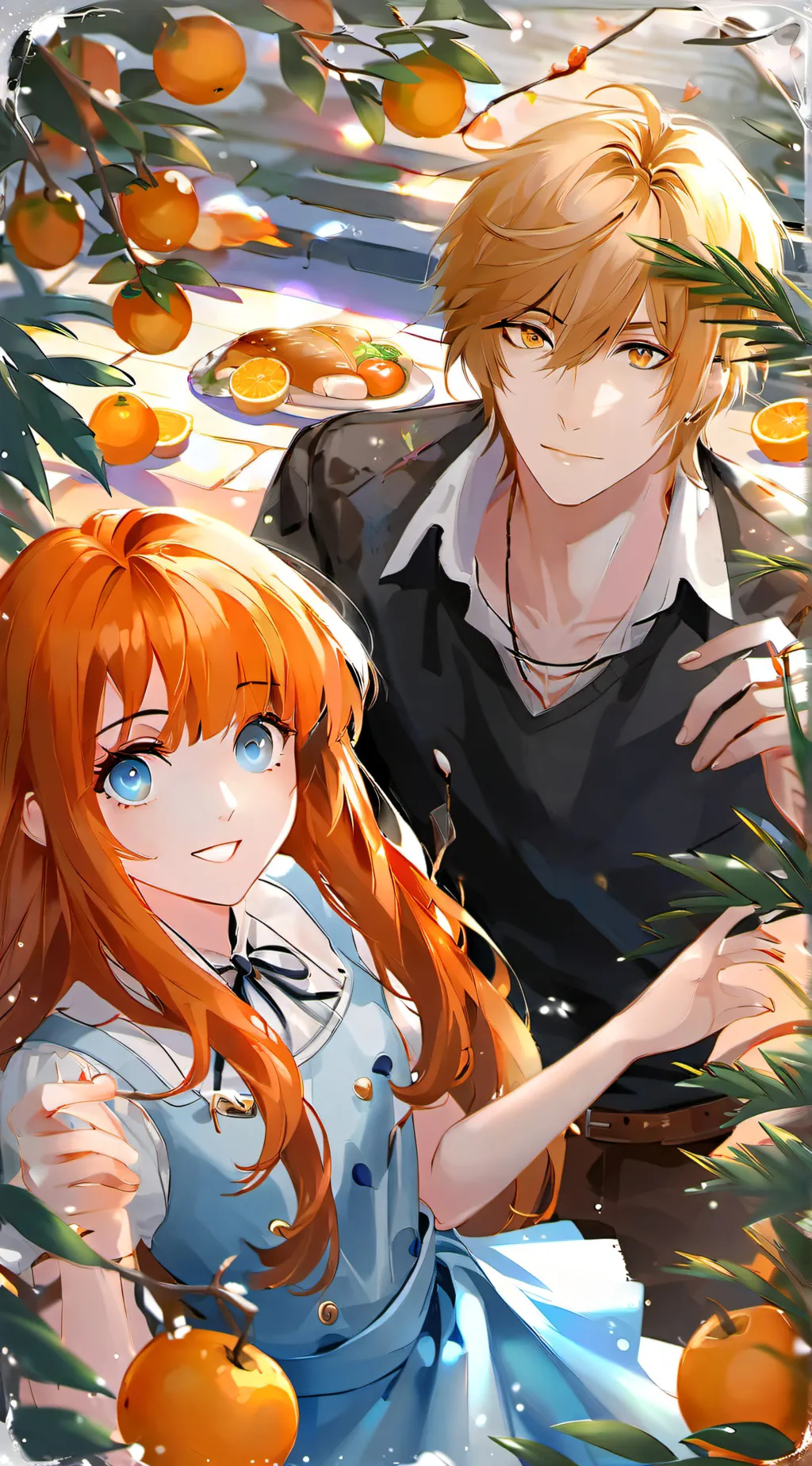 ai character: Hermione and Ron  background