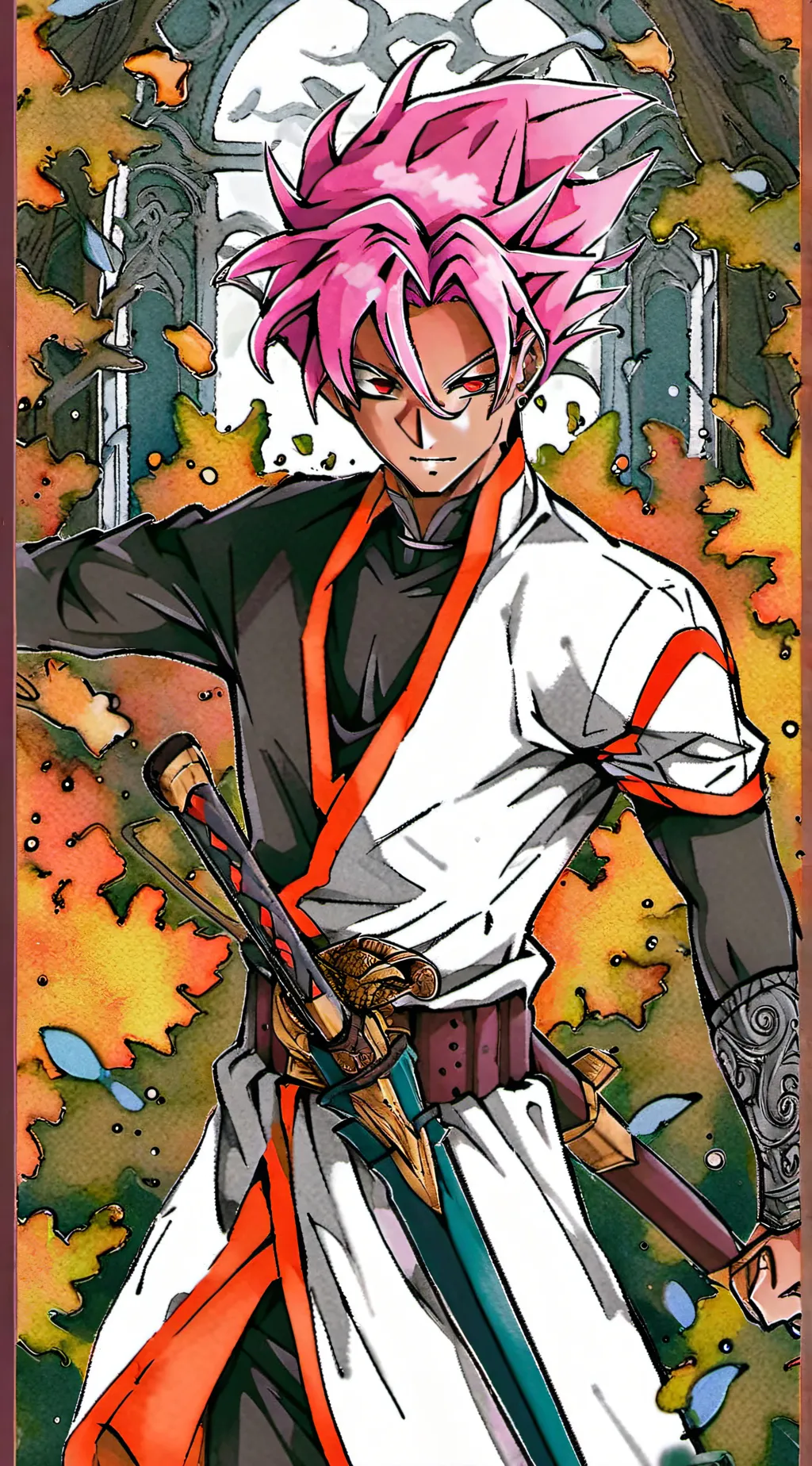 ai character: Goku Black background