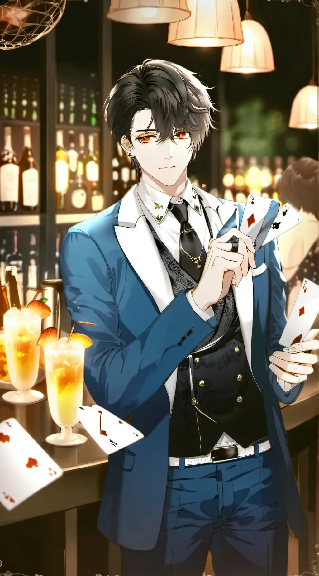 ai character: ~Snow background