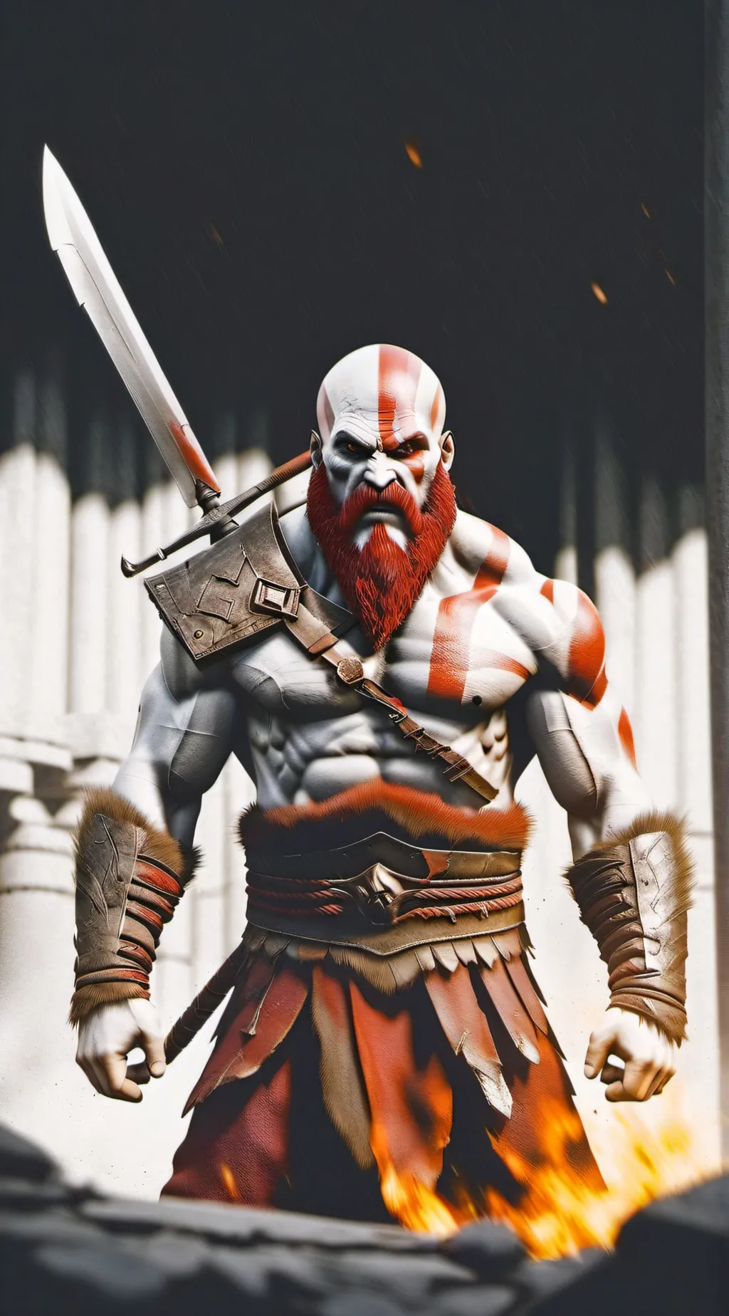ai character: kratos background