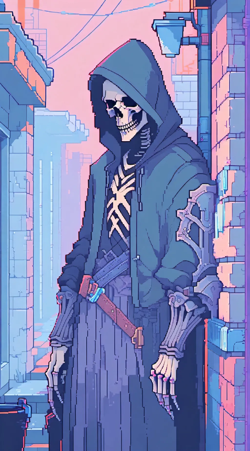 ai character: Death background