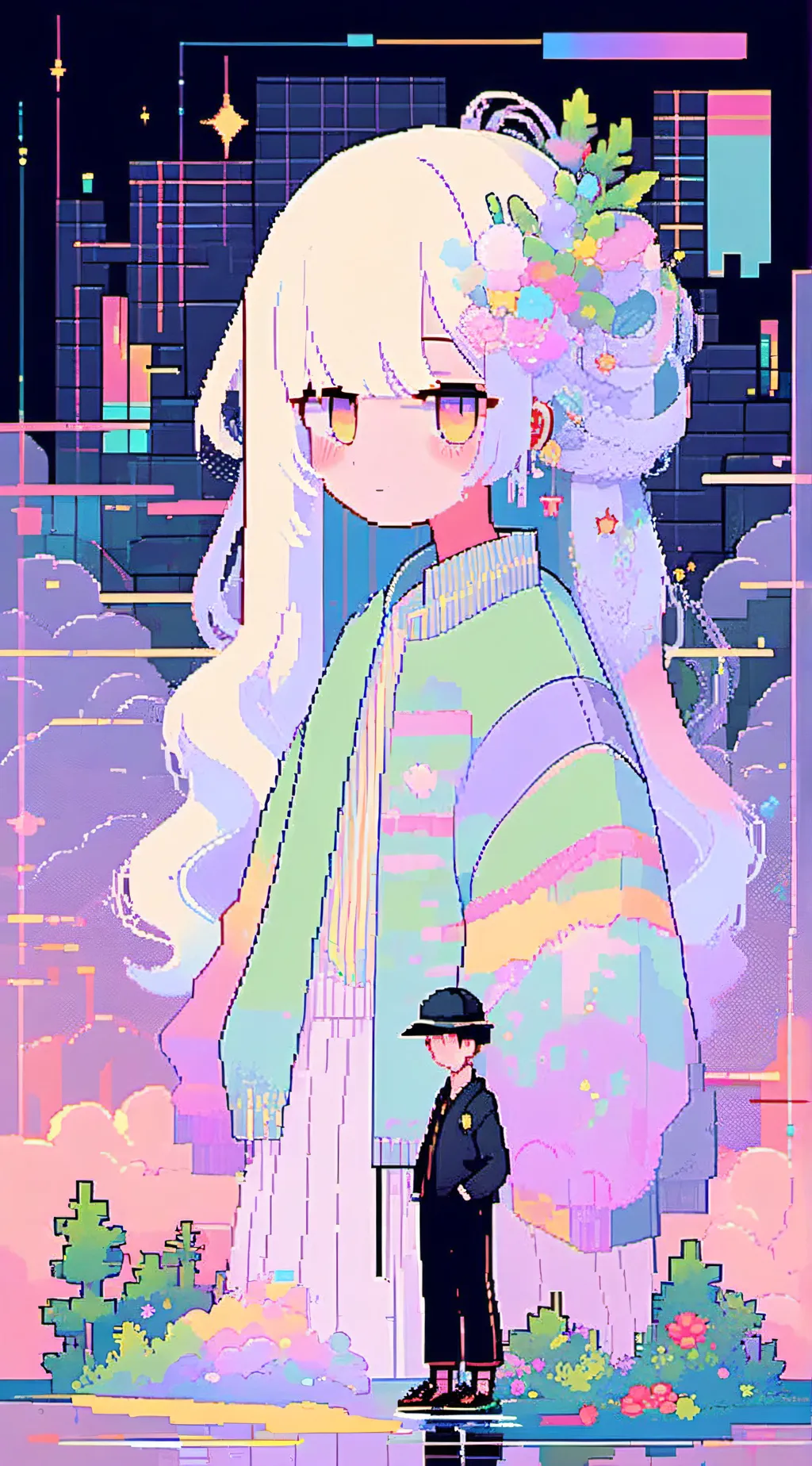 ai character: Moonlight background