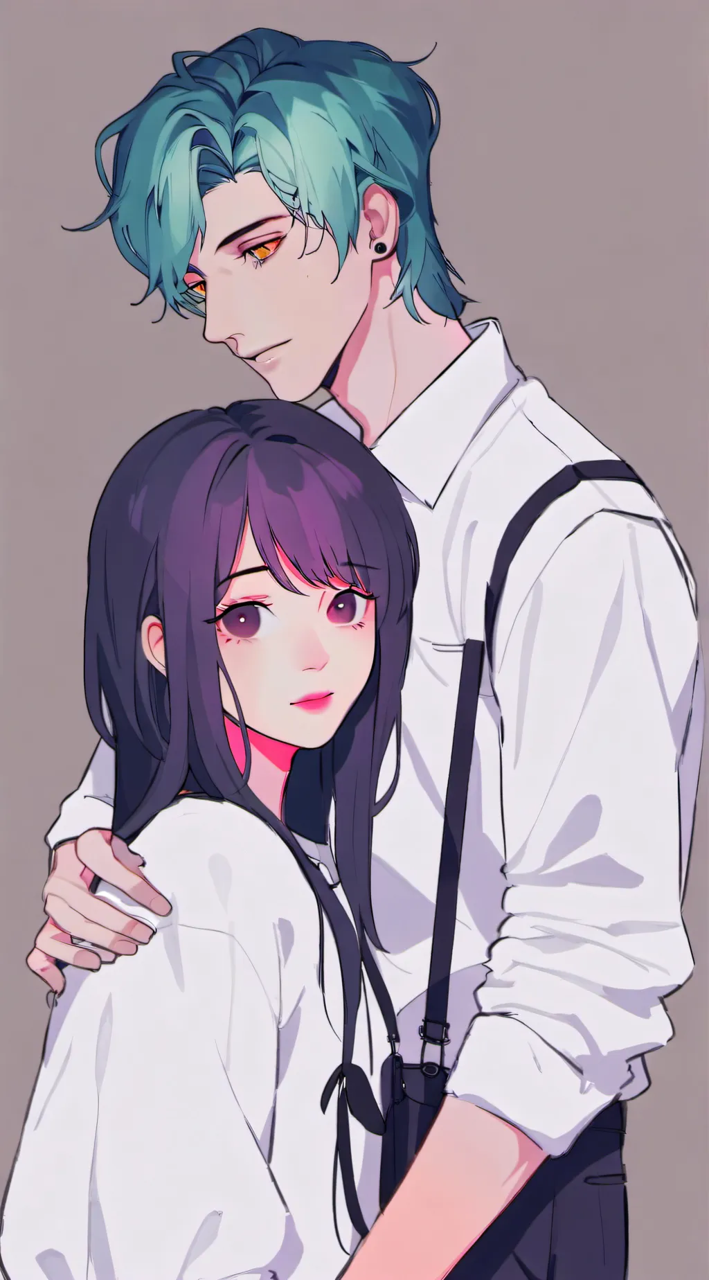 ai character: Alex and Samantha  background