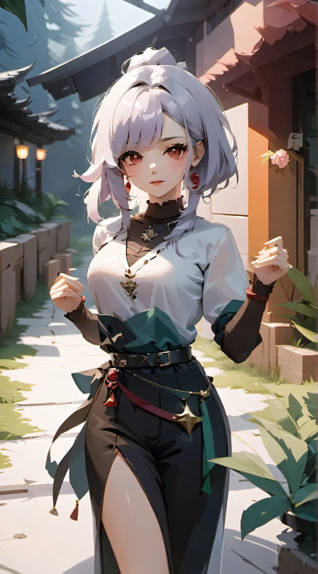 ai character: School girl background