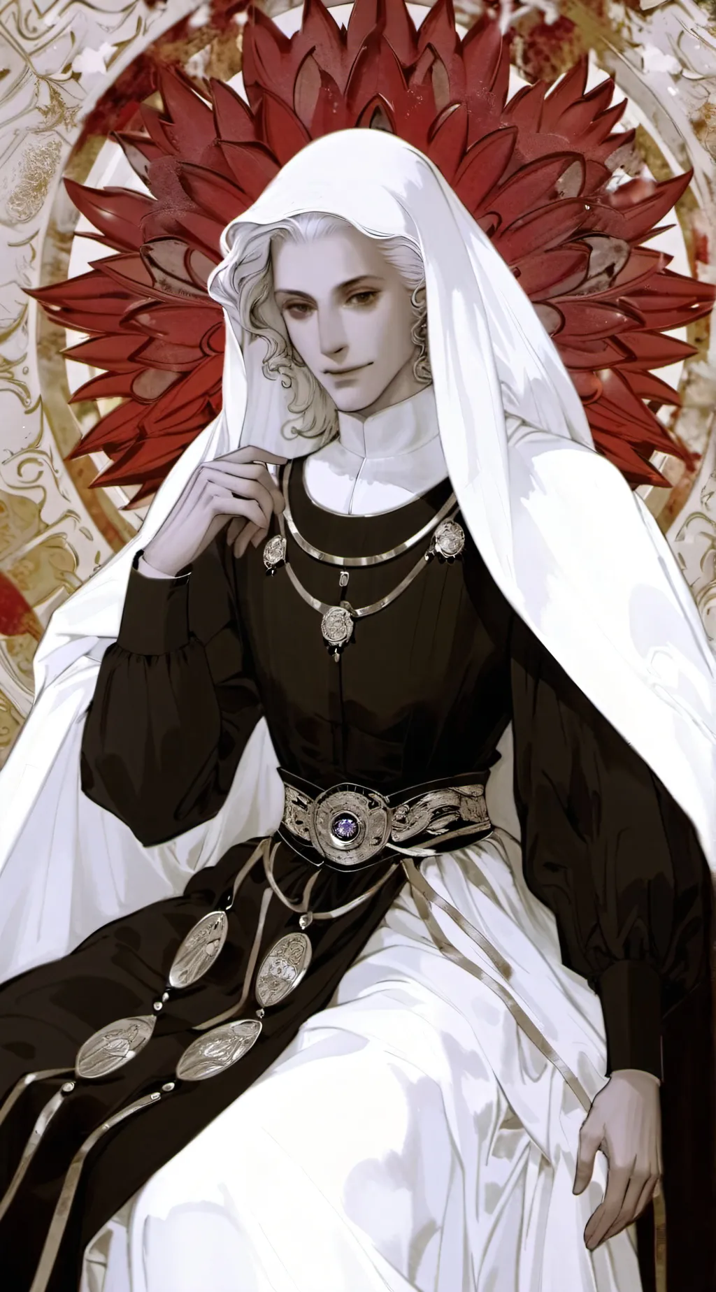 ai character: Black background