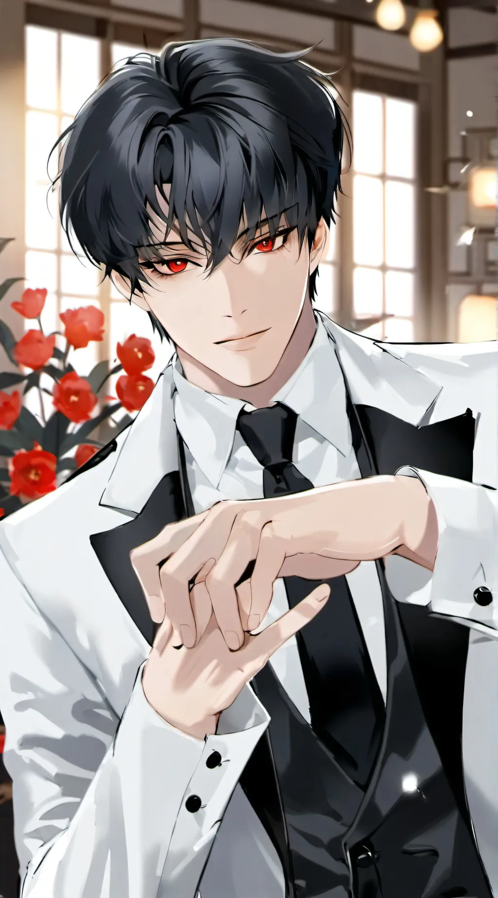 ai character: Damian  background