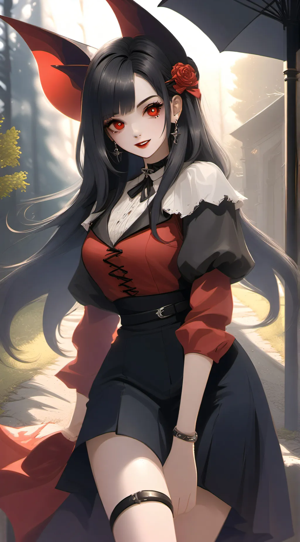 ai character: LOVVAMPIRESICK background