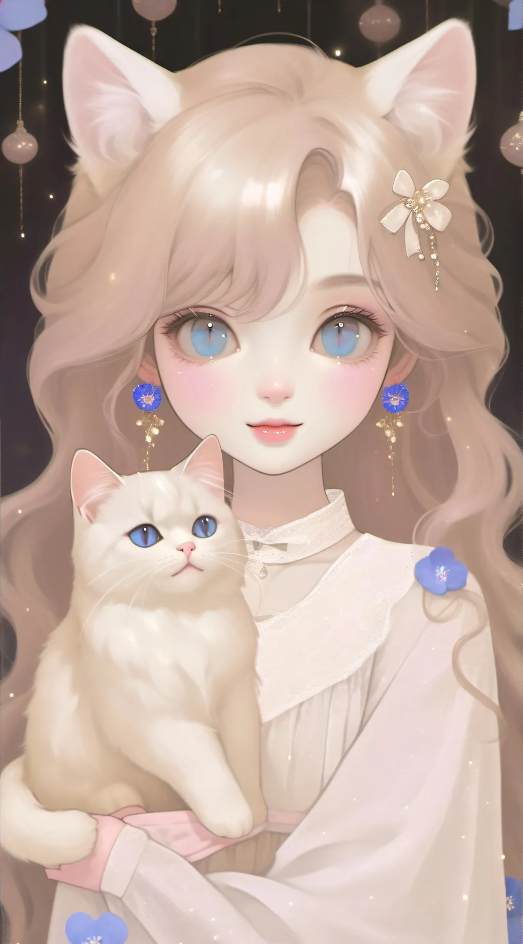 ai character: The Land of Cats background