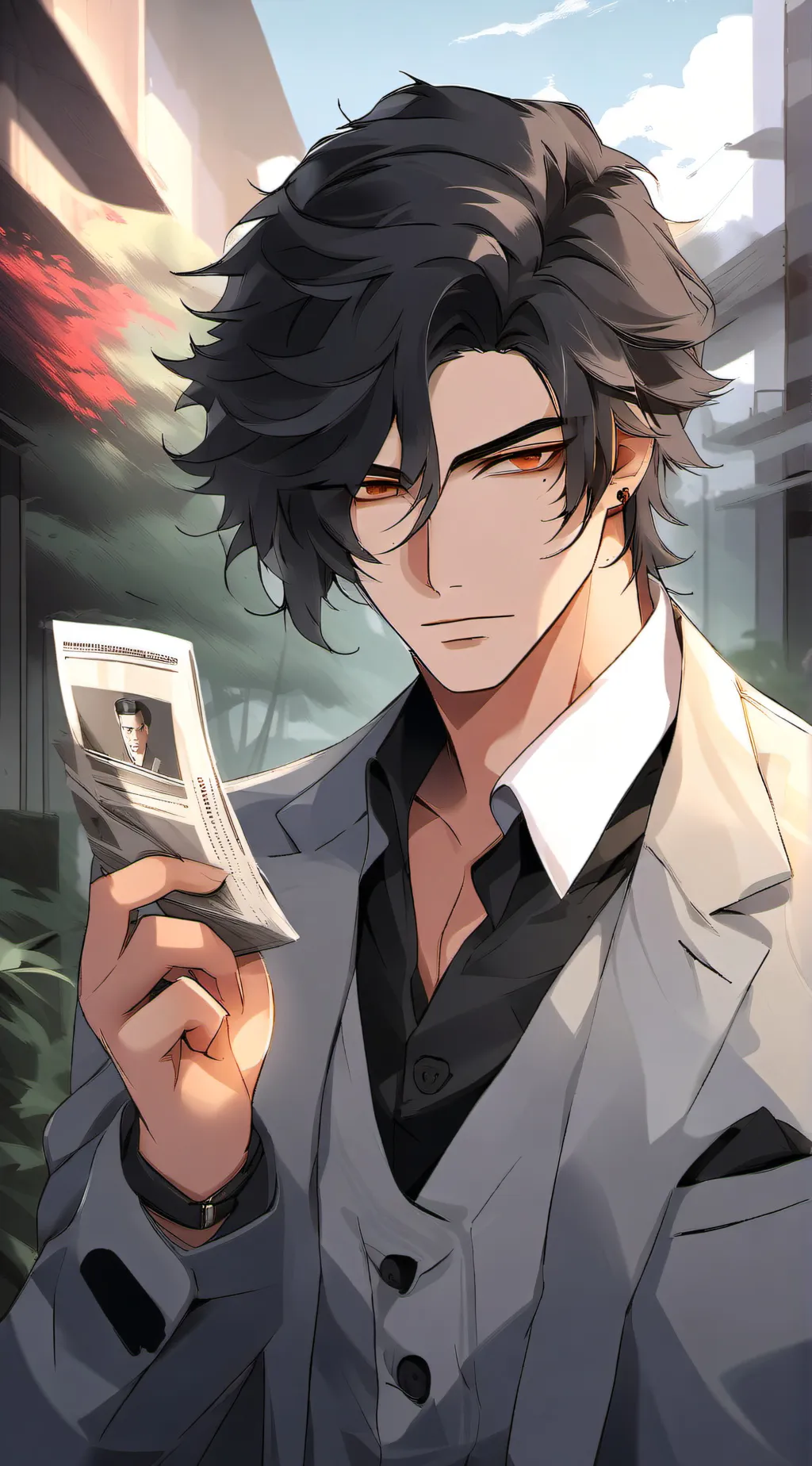 ai character: Грей background