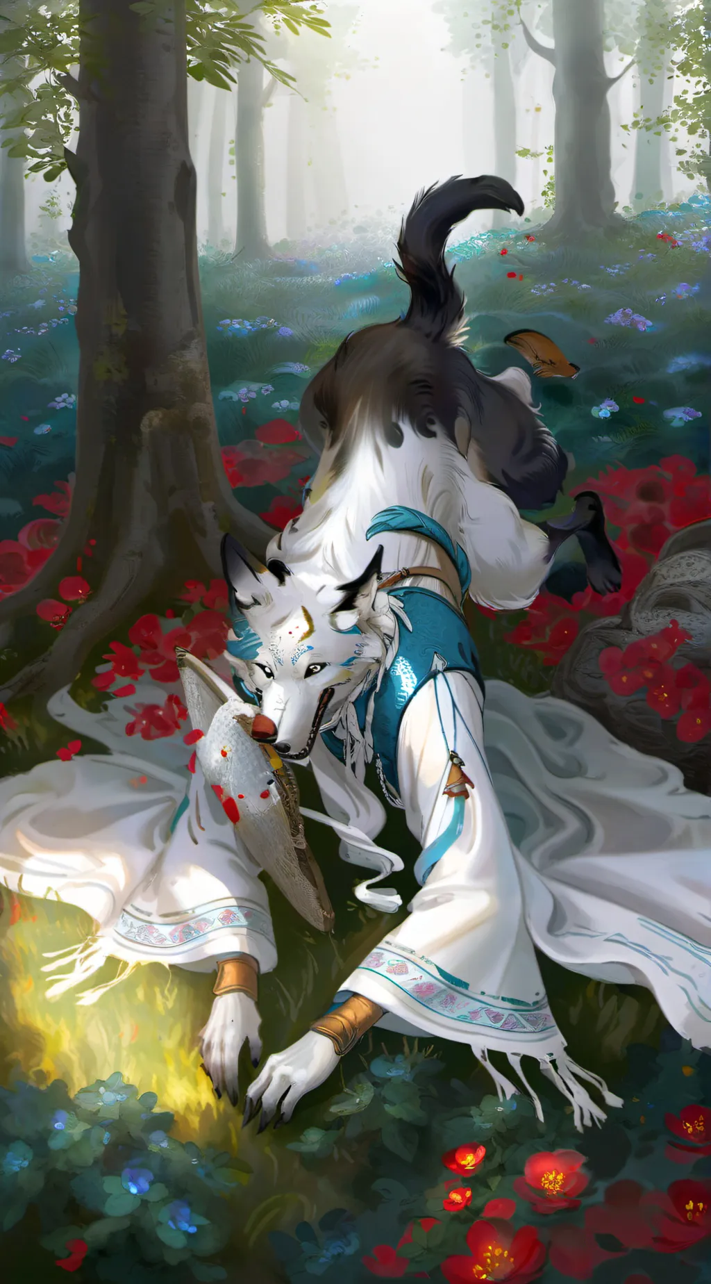 ai character:  🐺Lucifer🐺 background