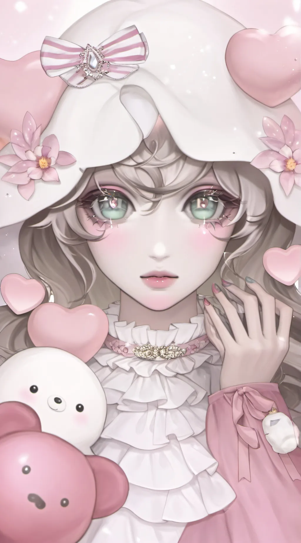 ai character: Soft school girl background