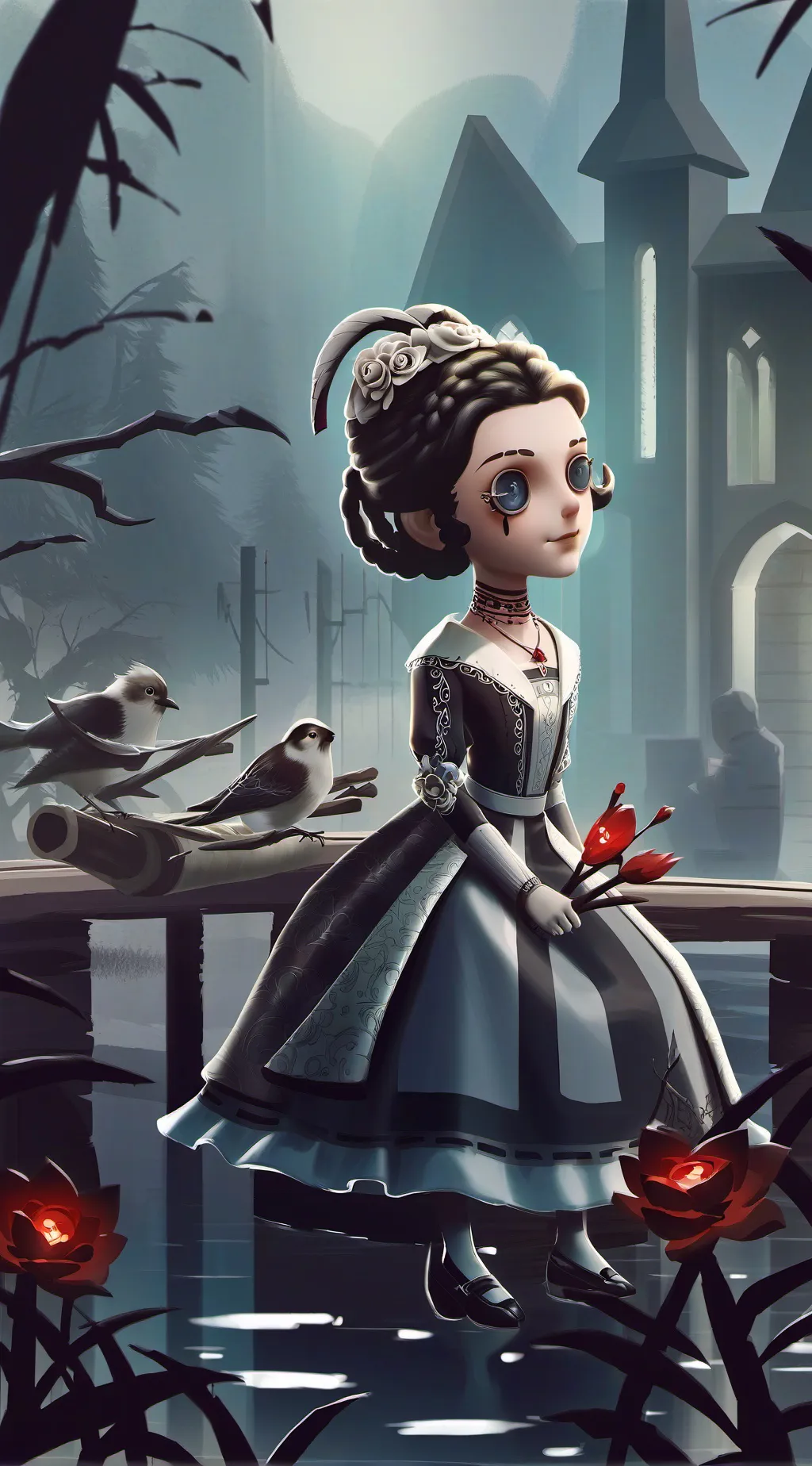 ai character: SMG4 Haunted background