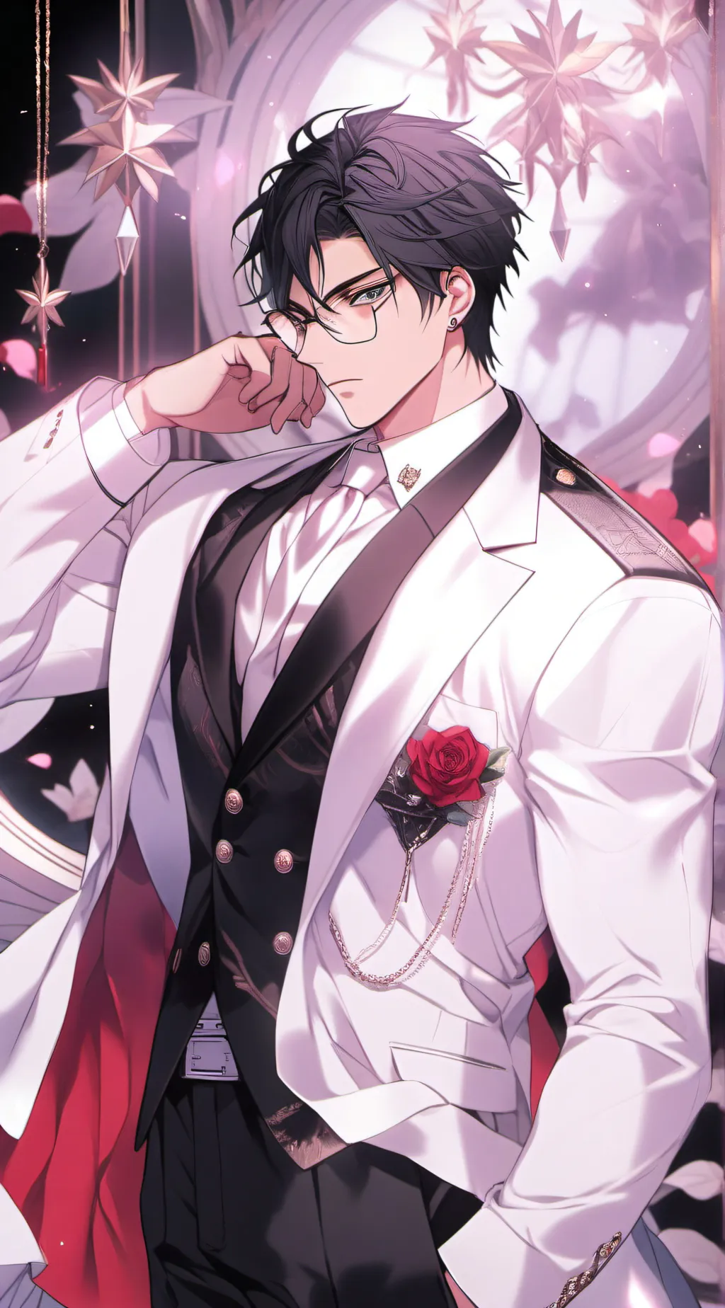 ai character: BL maffia Love background