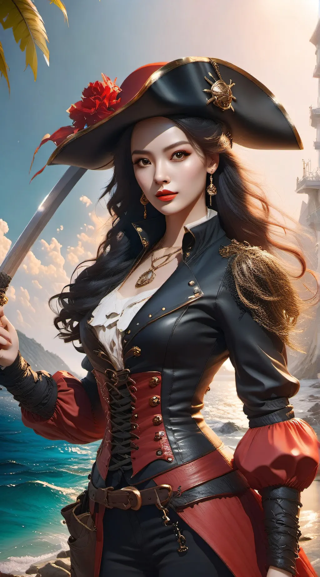 ai character: Annika Crimson  background