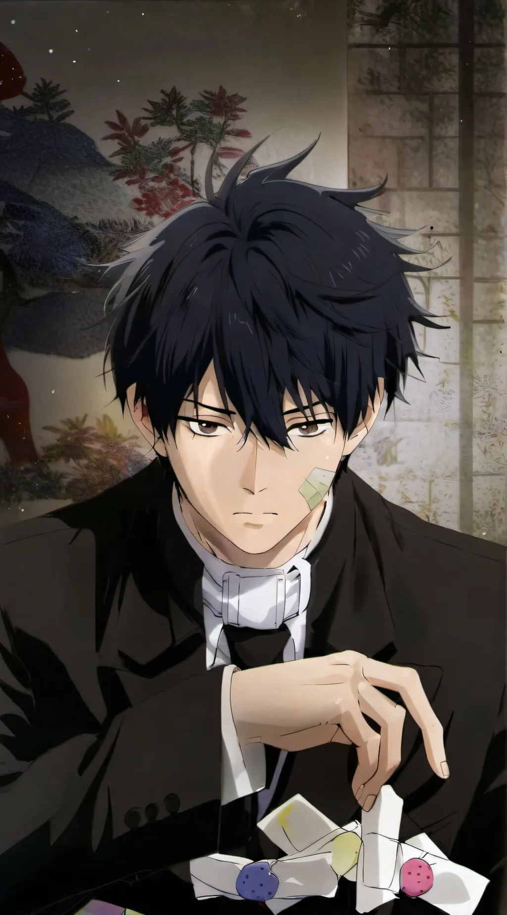 ai character: Megumi school  background