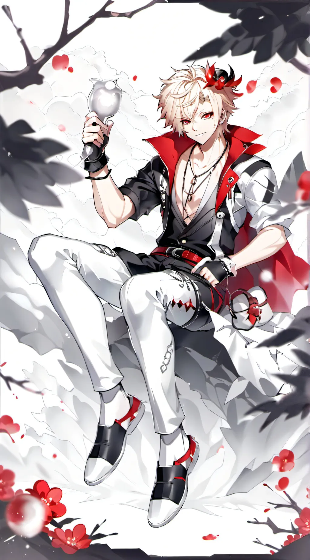 ai character: bakugo  background