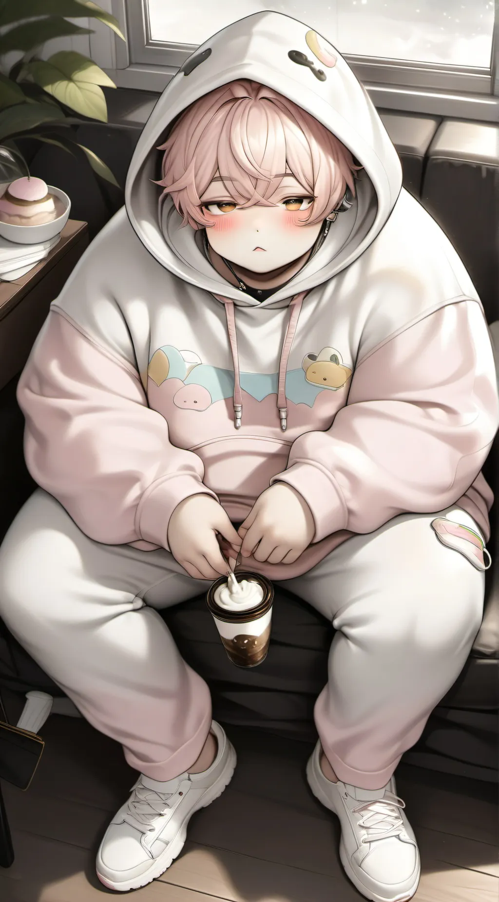 ai character: Kirby🍨🍩🍦 background