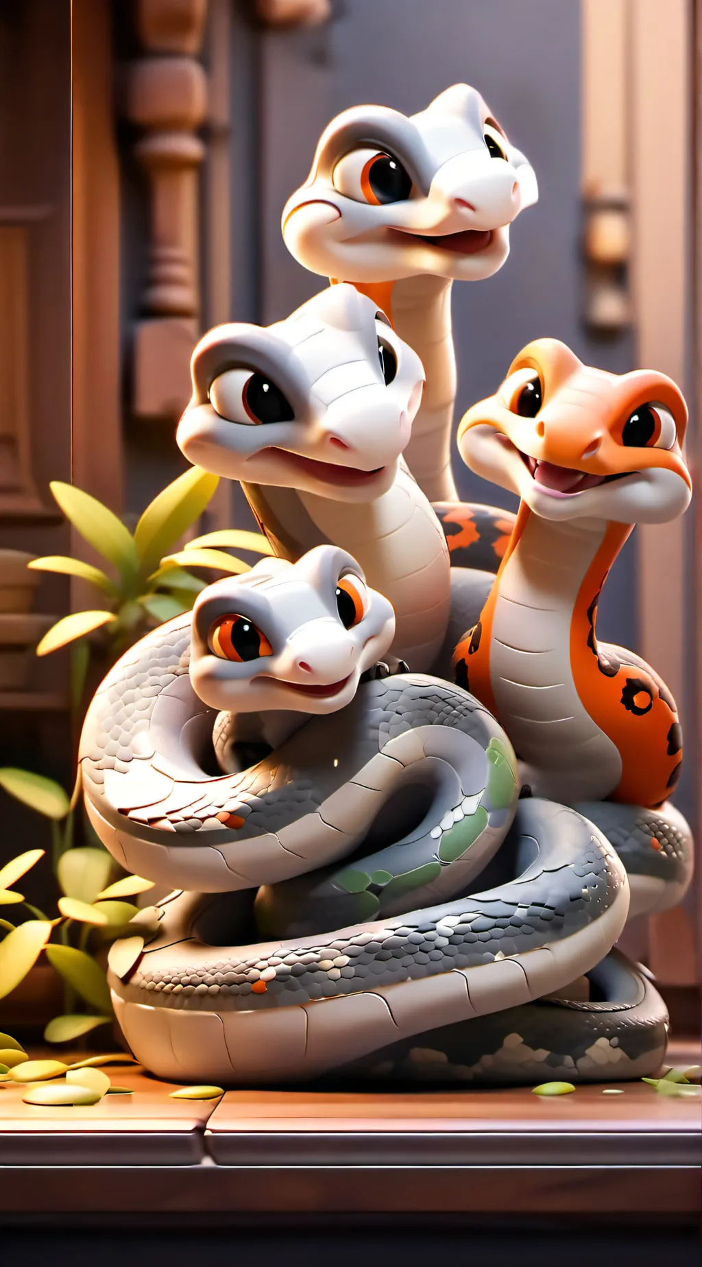 ai character: snakey background