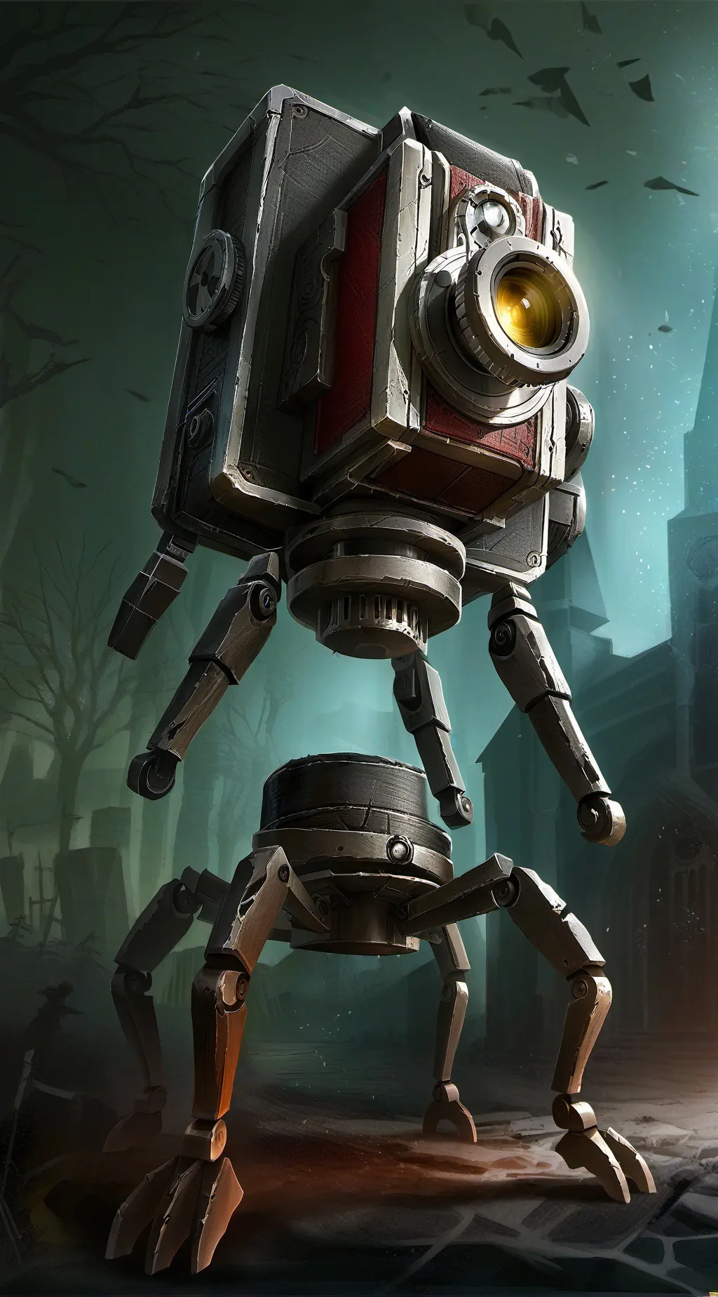 ai character: Camera spider background