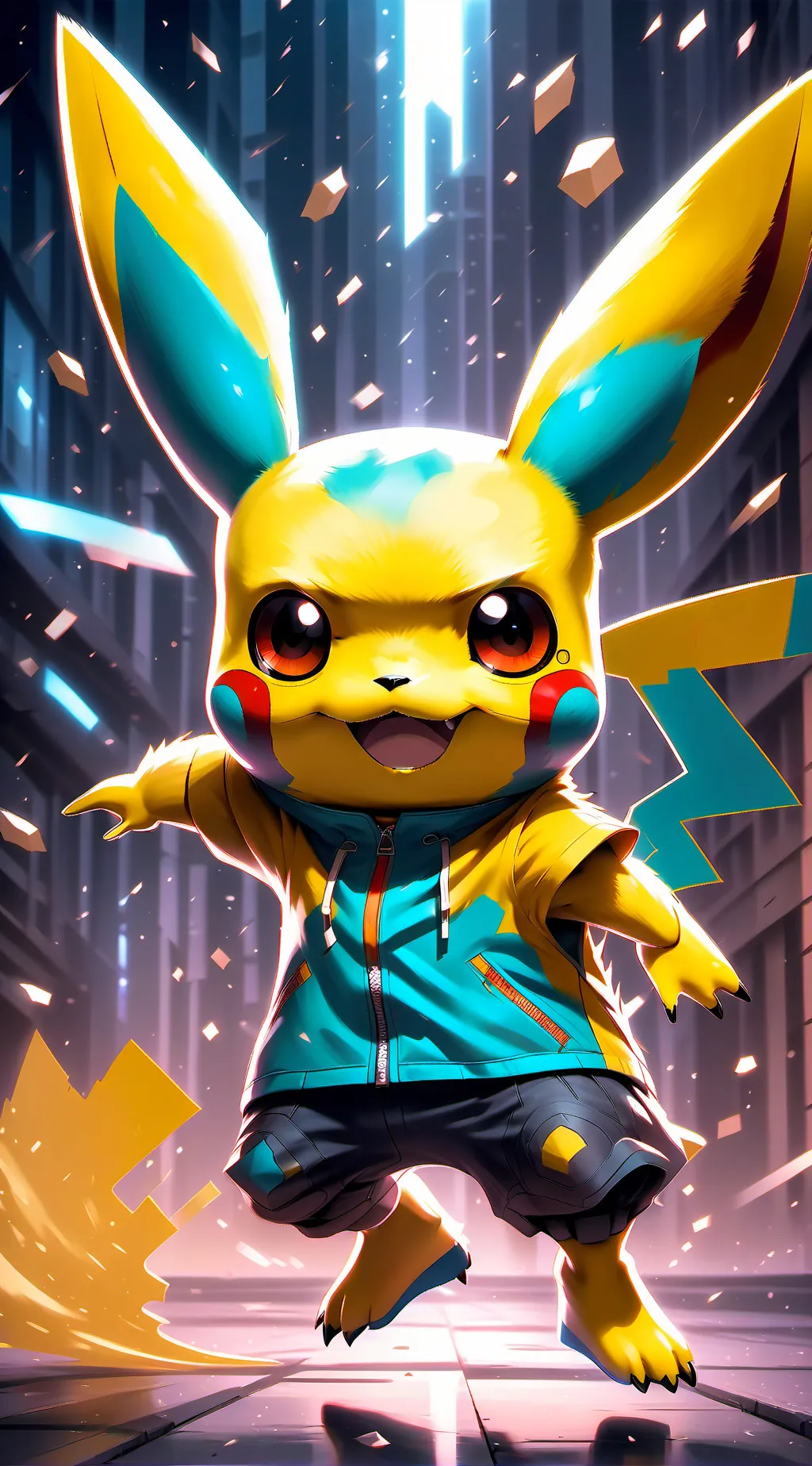 ai character: Pikachu background