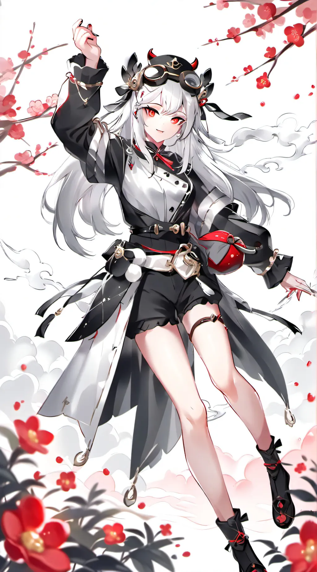 ai character: 桜落 background
