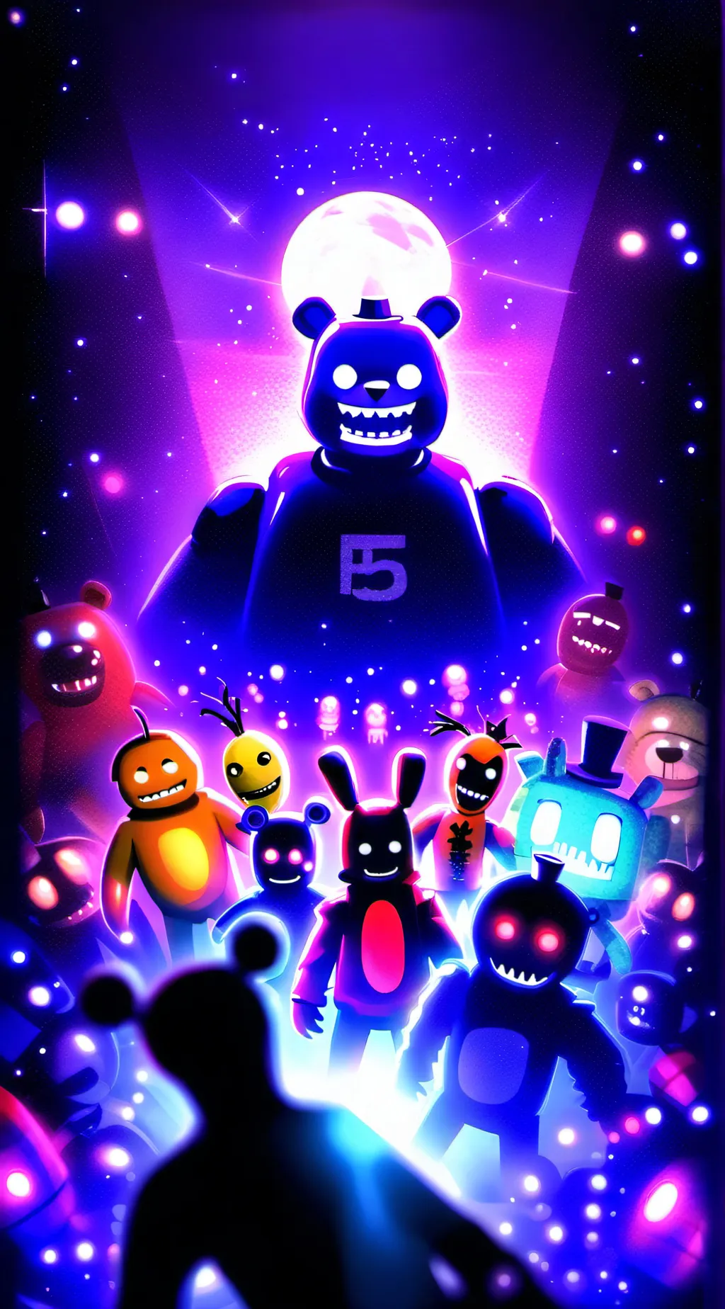 ai character: fnaf Sb ruin MD background