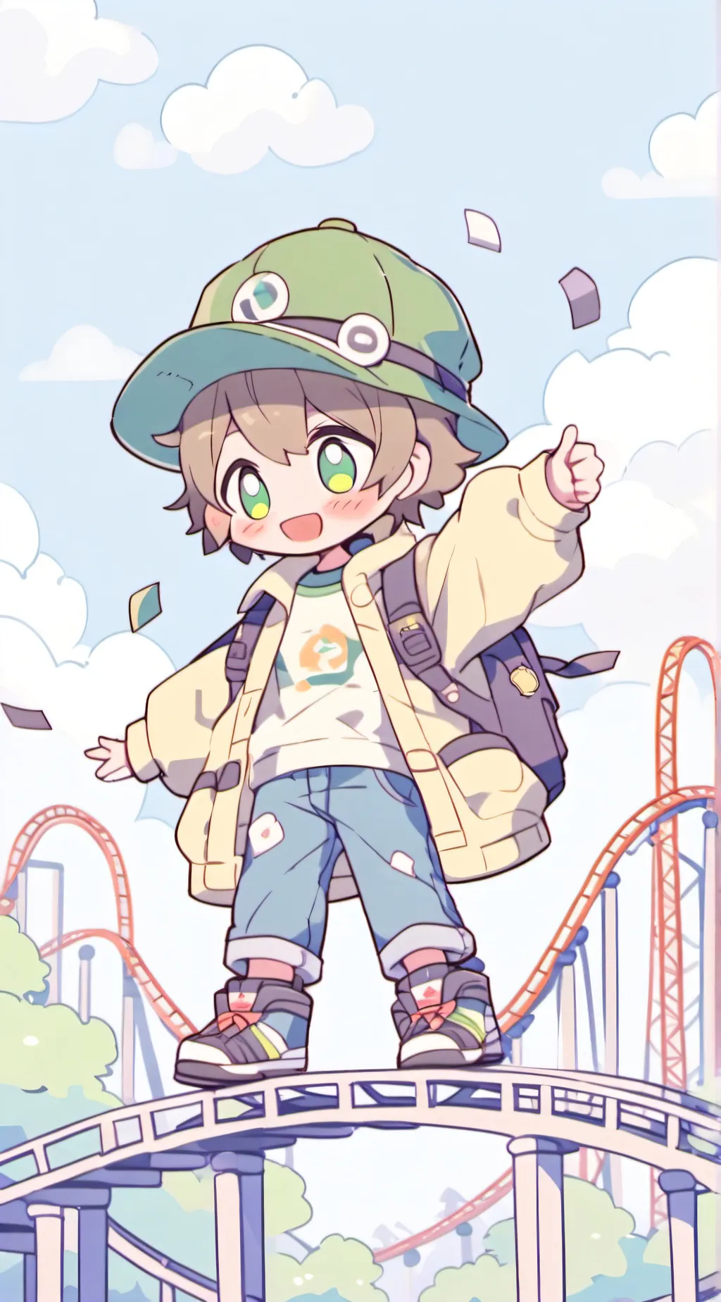 ai character: Happy student background