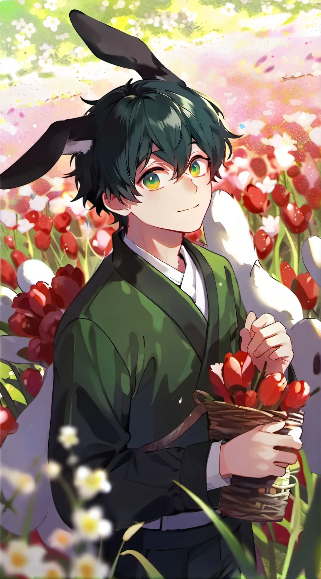 ai character: bunny Deku background