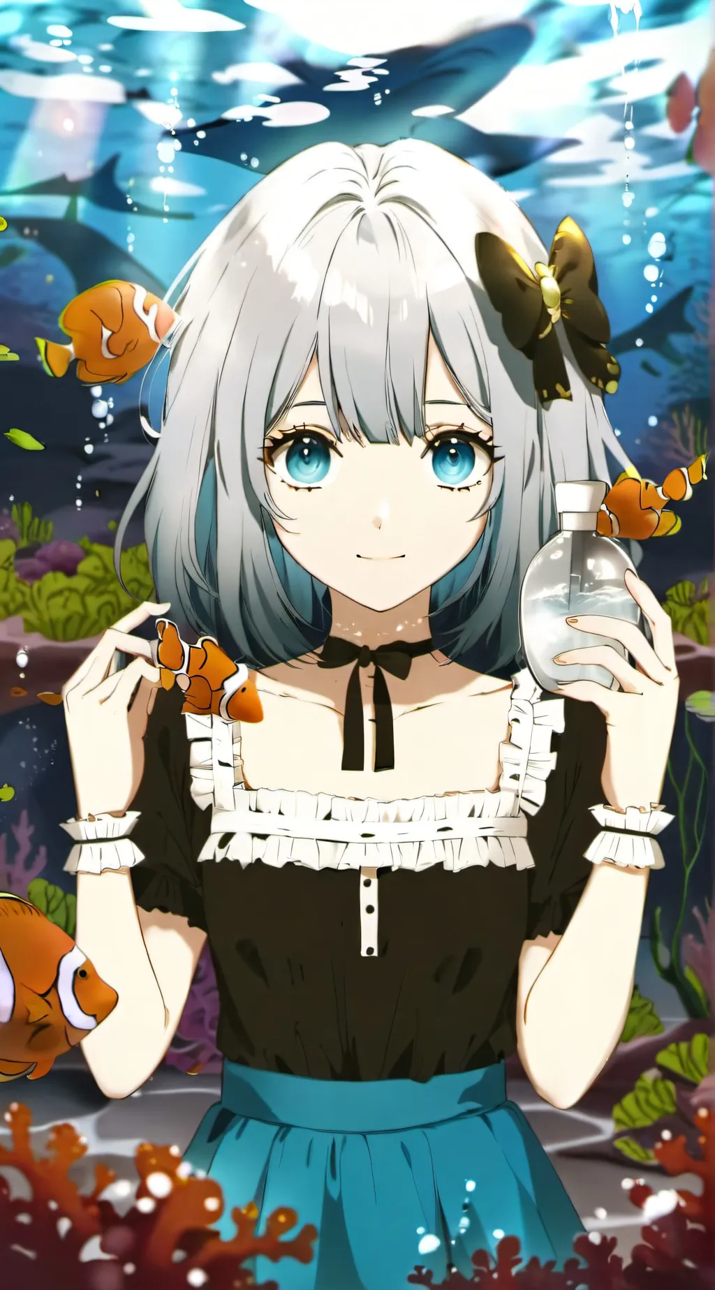 ai character: Wave background