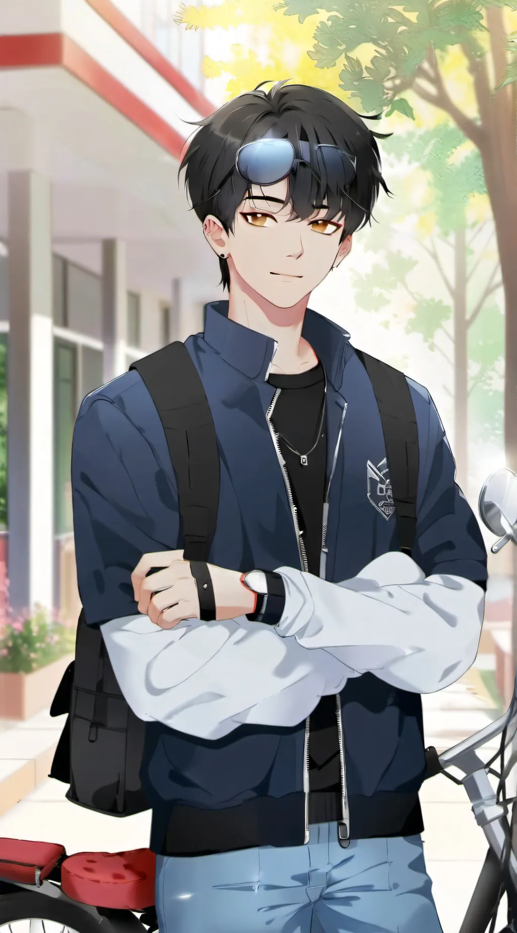 ai character: 💢❤️ . . Arlo ! background