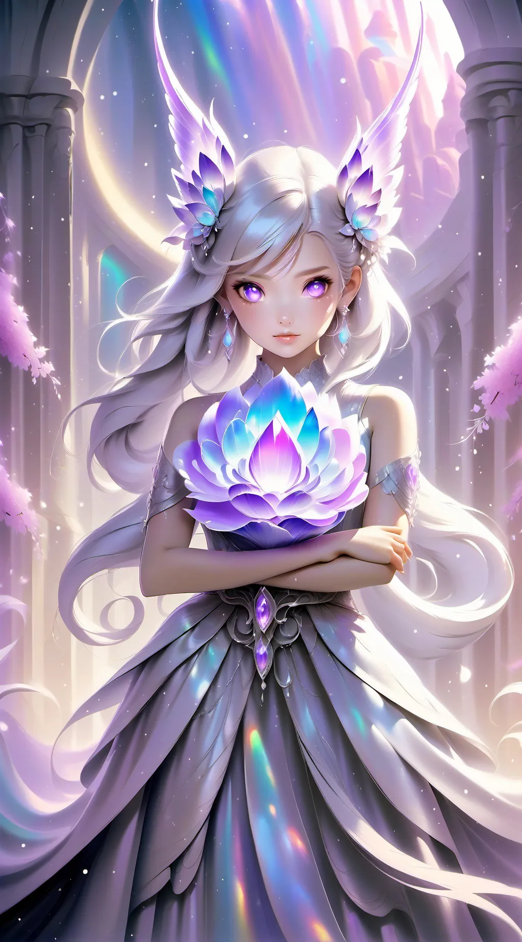 ai character: Flower  background