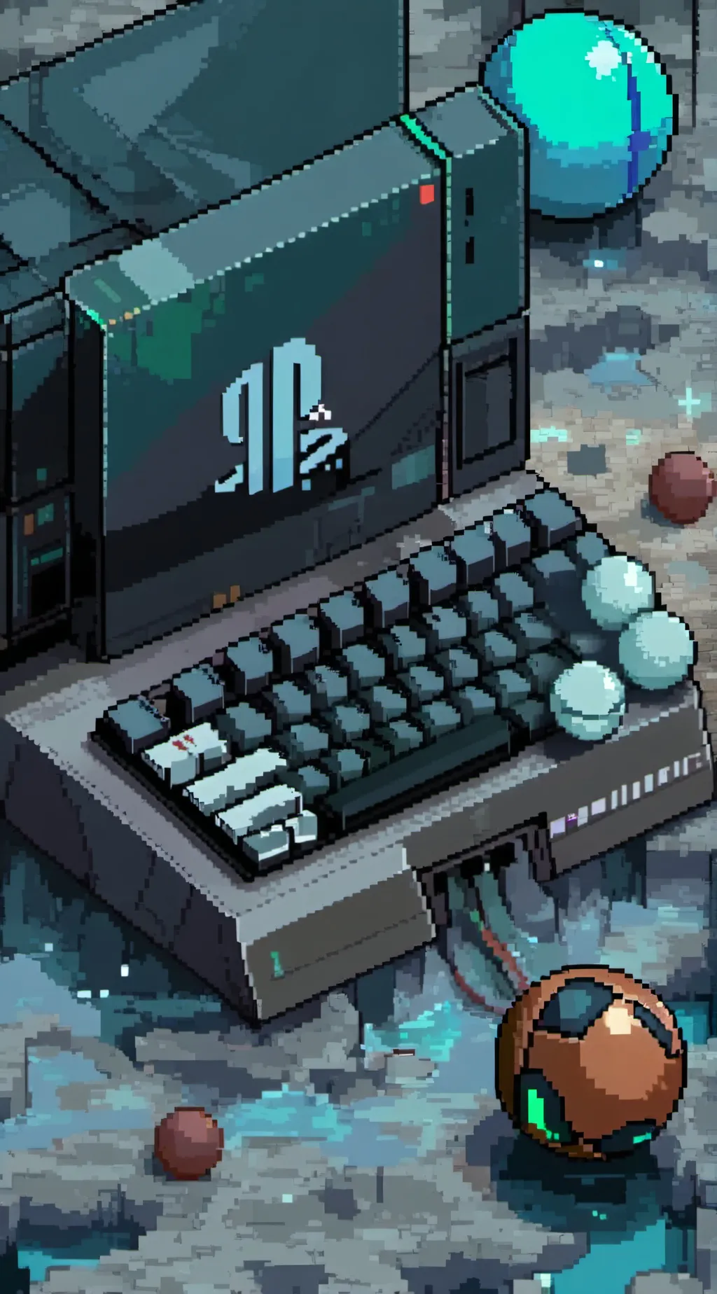 ai character: PS5 Pixel Edition background