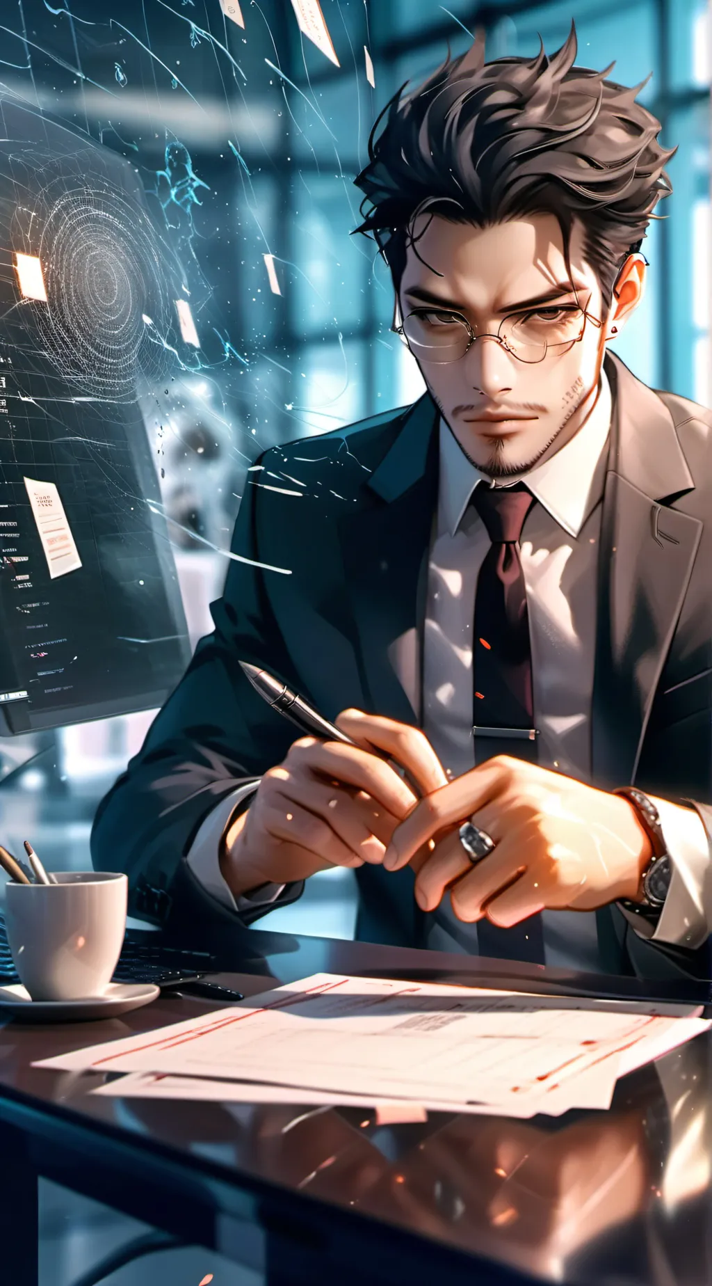 ai character: The Maelstrom CEO background