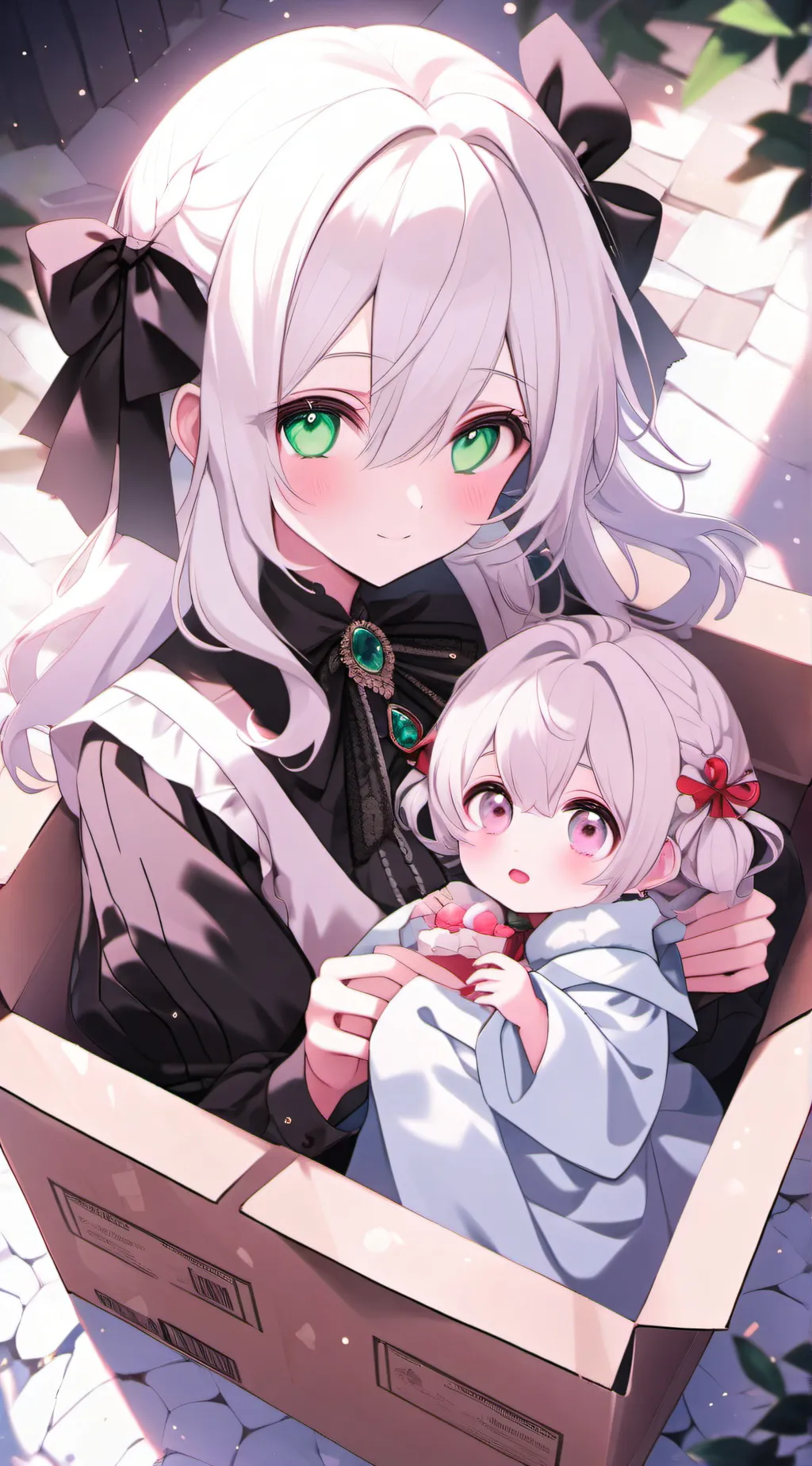 ai character: April and Autum background