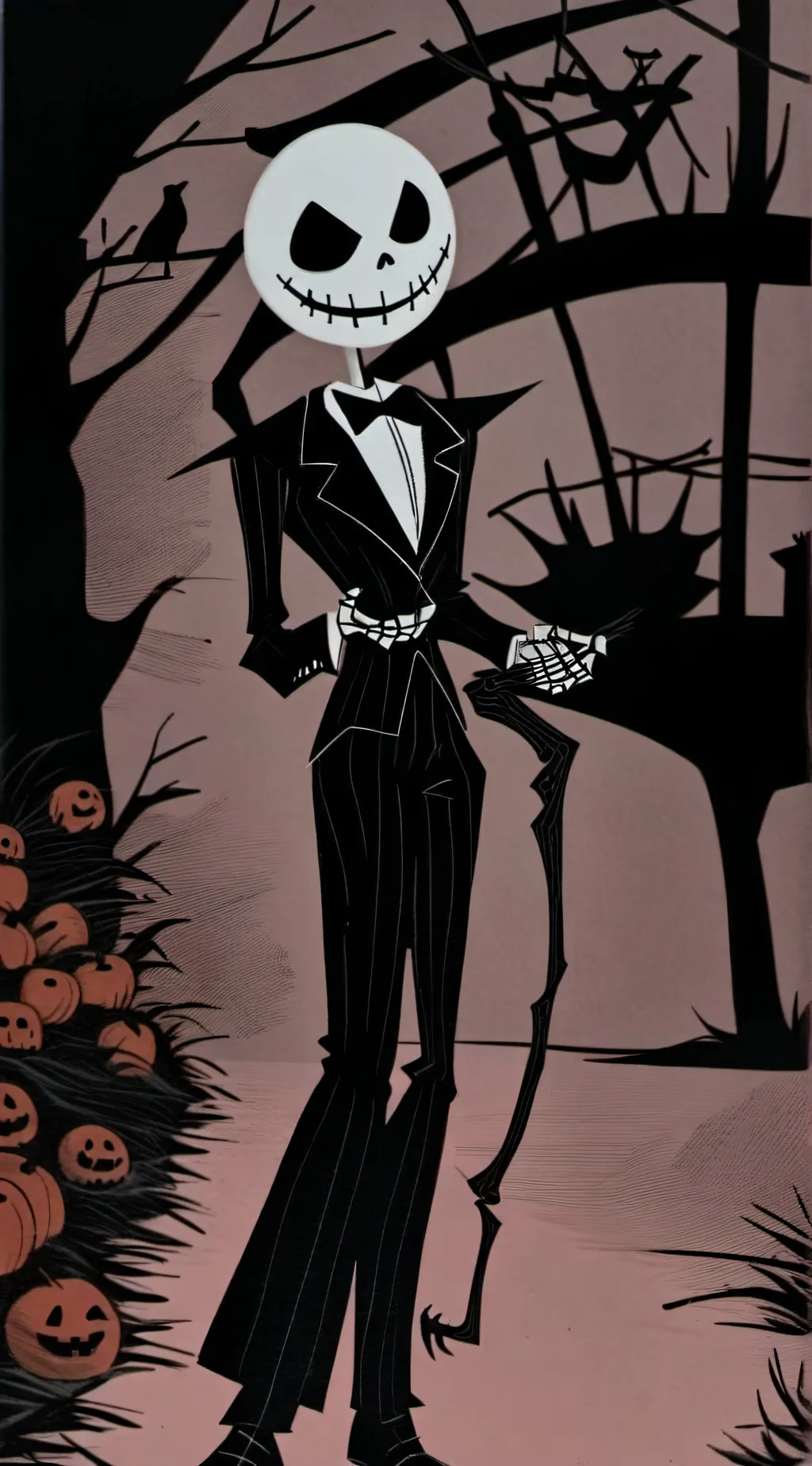 ai character: Jack skeleton  background