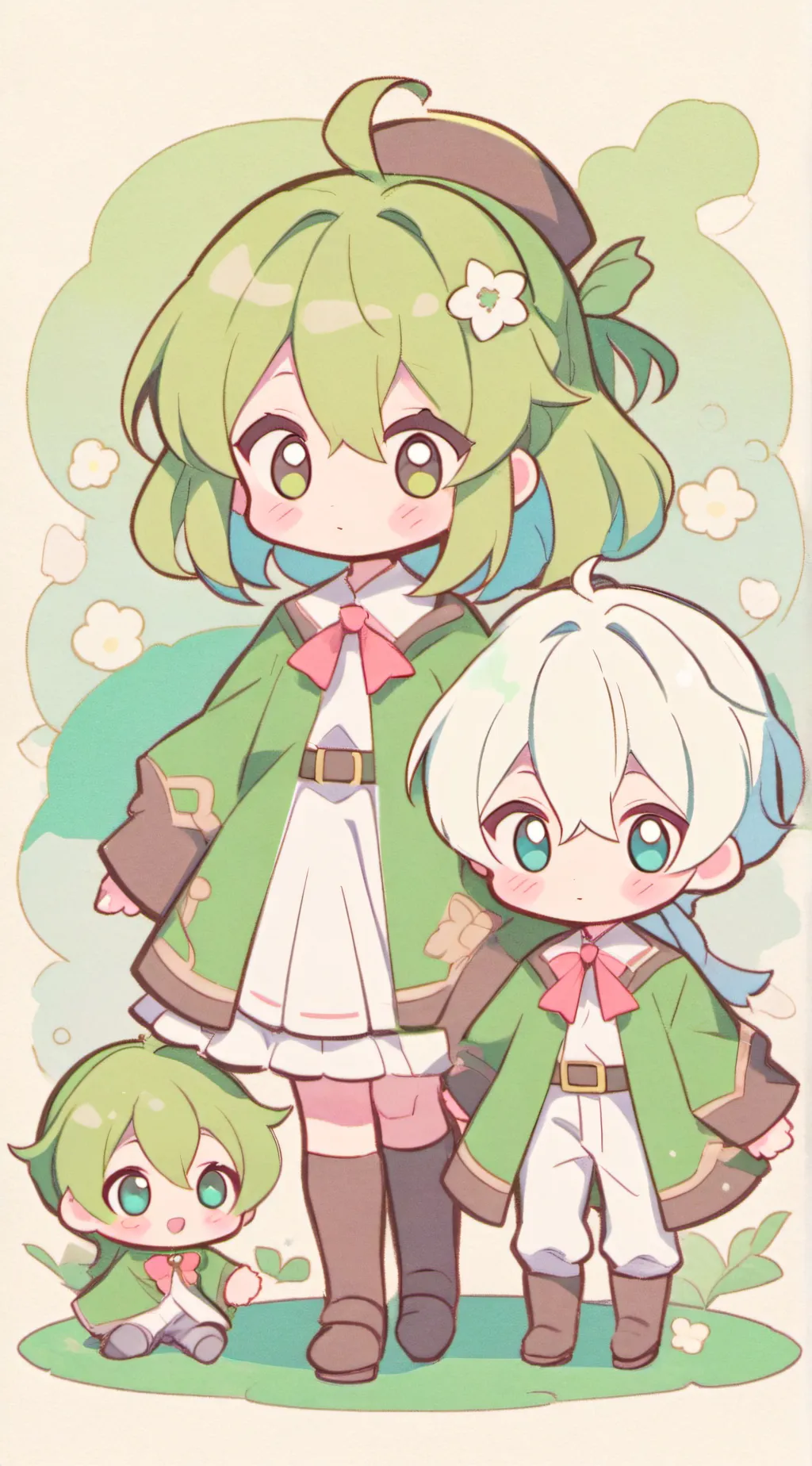 ai character: Triplets background