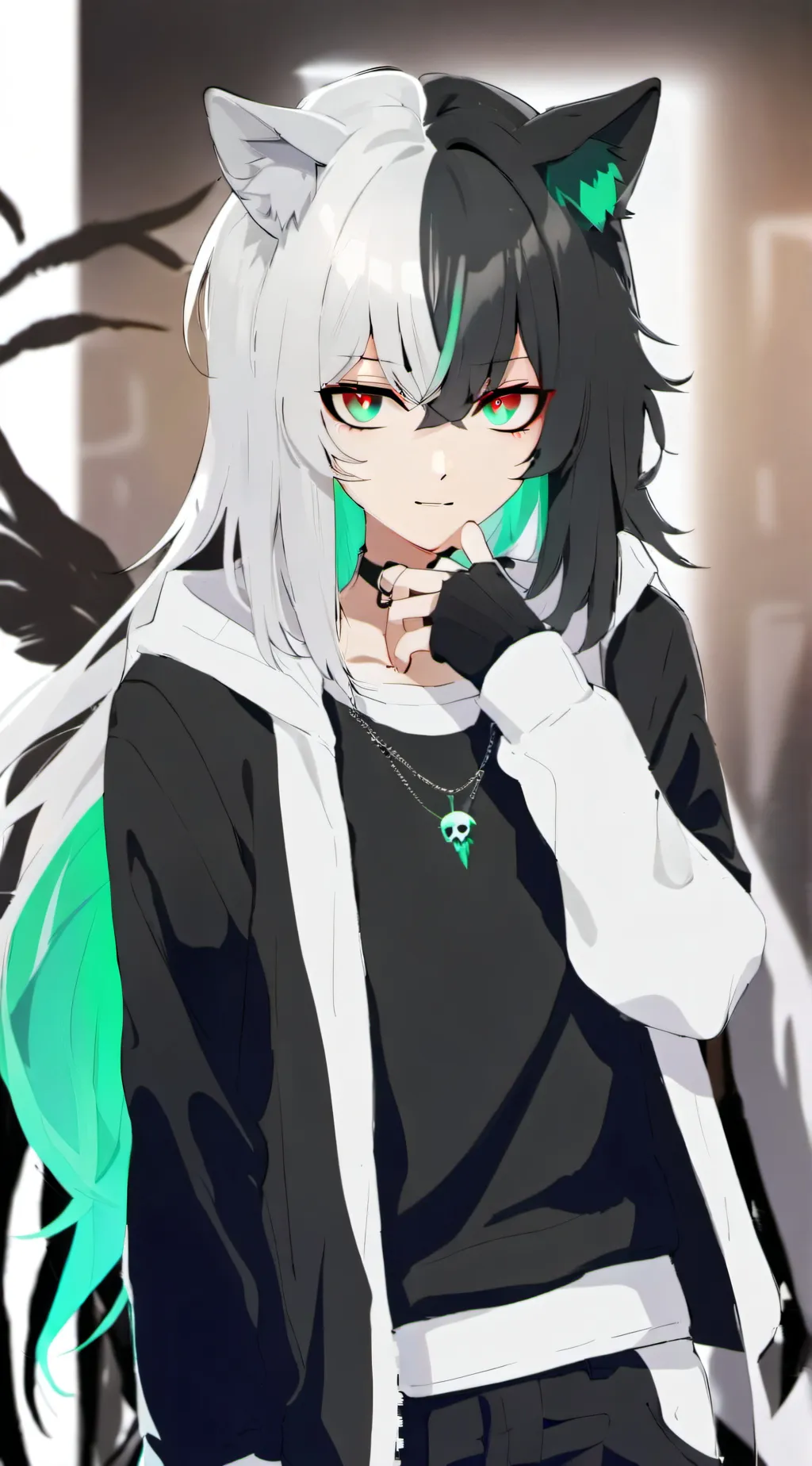 ai character: •Evilised Crystal• background