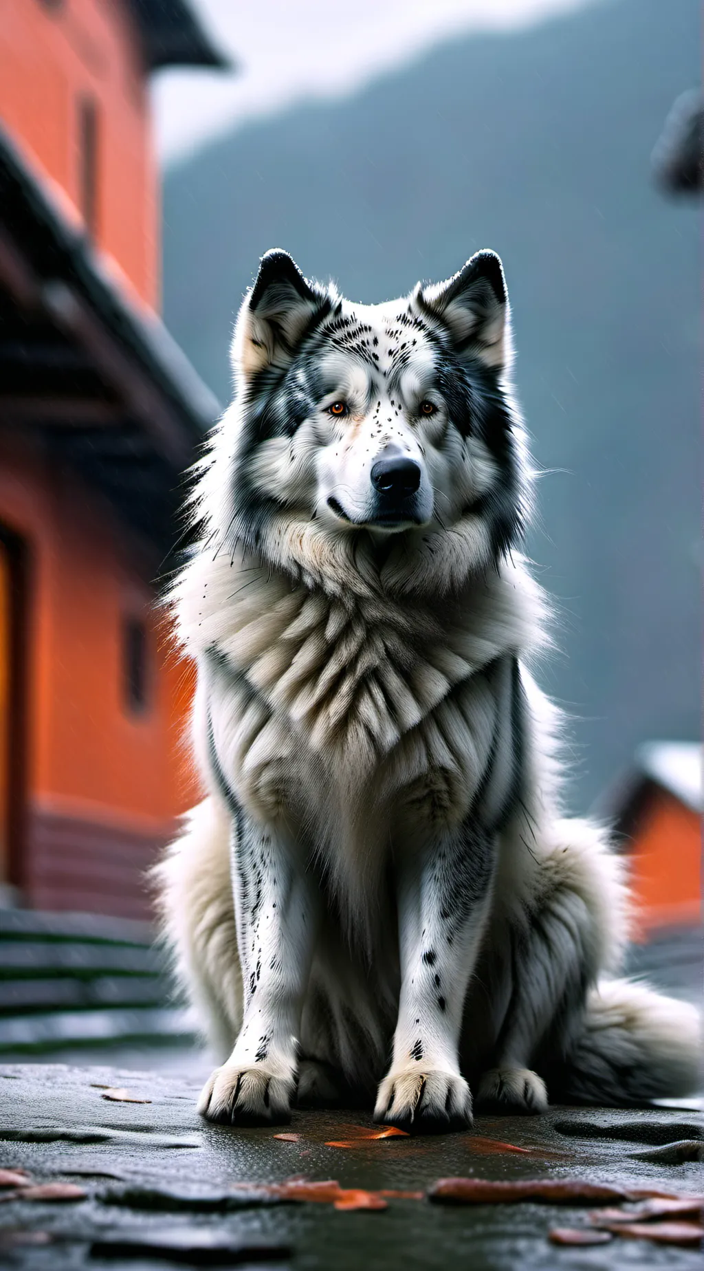 ai character: Ur pet wolf Lila  background