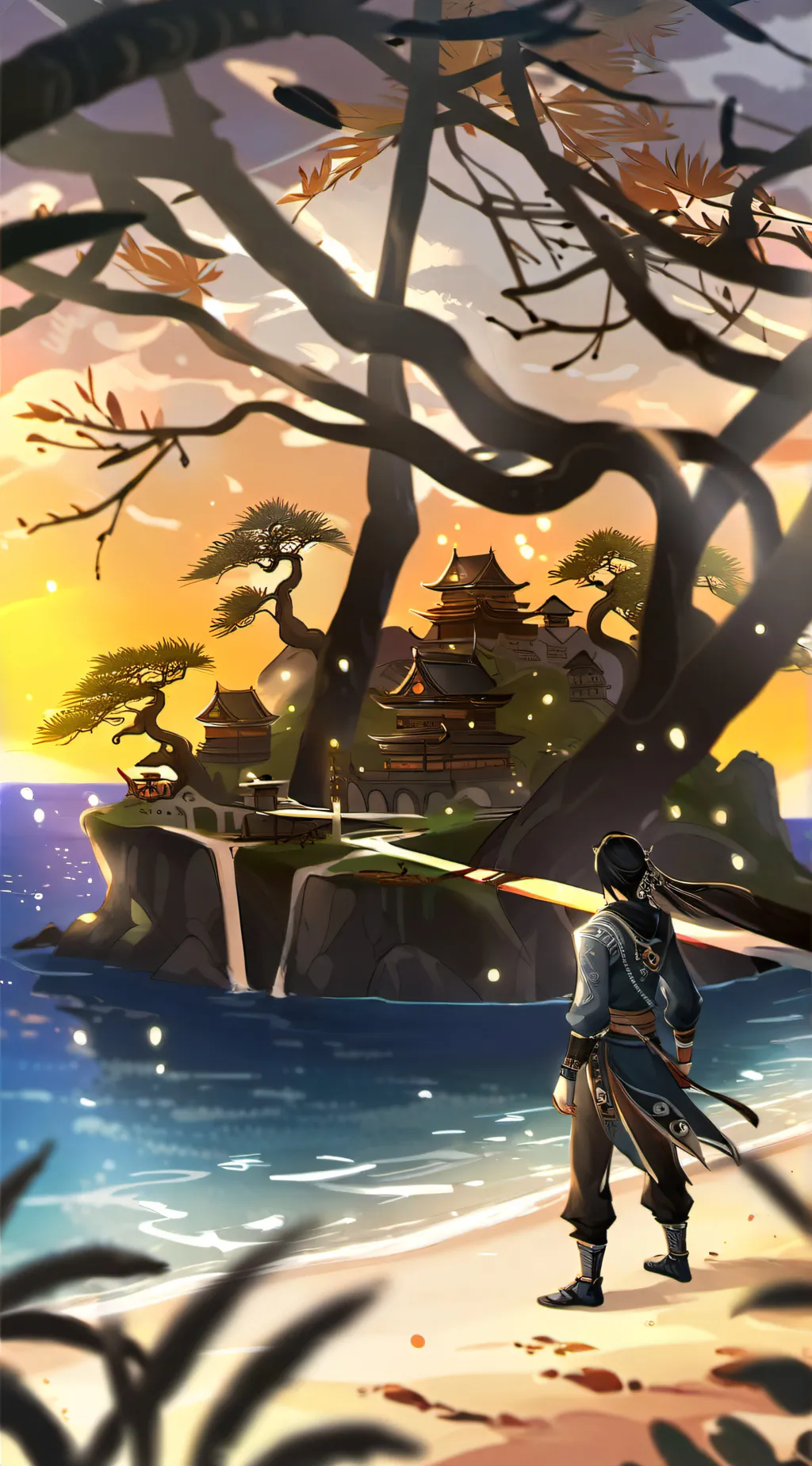 ai character: Amber Island  background