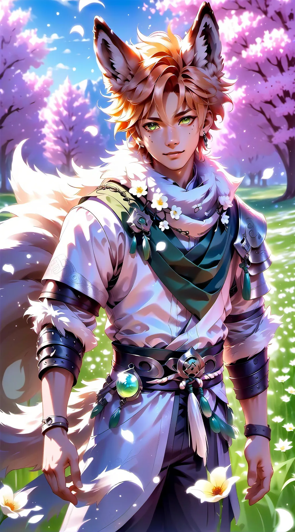 ai character: wolf Bakugo background