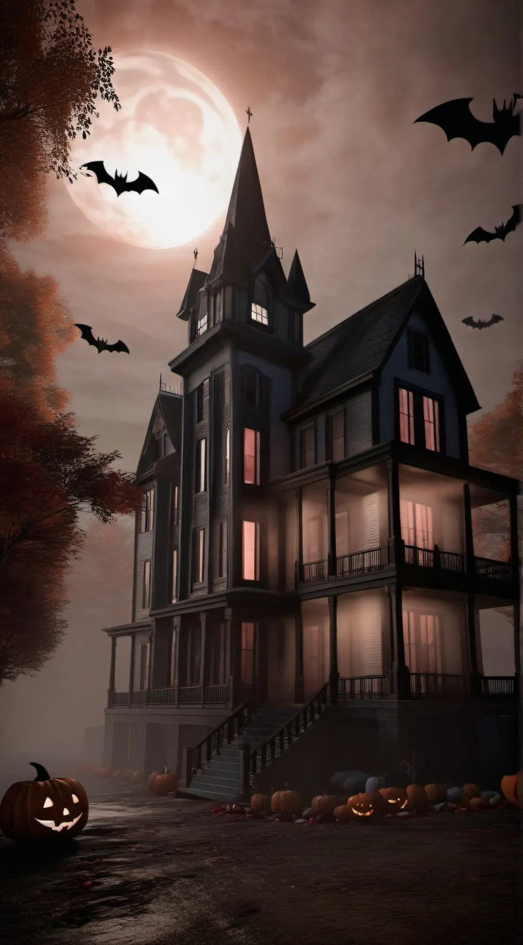 ai character: halloween night 👻 background