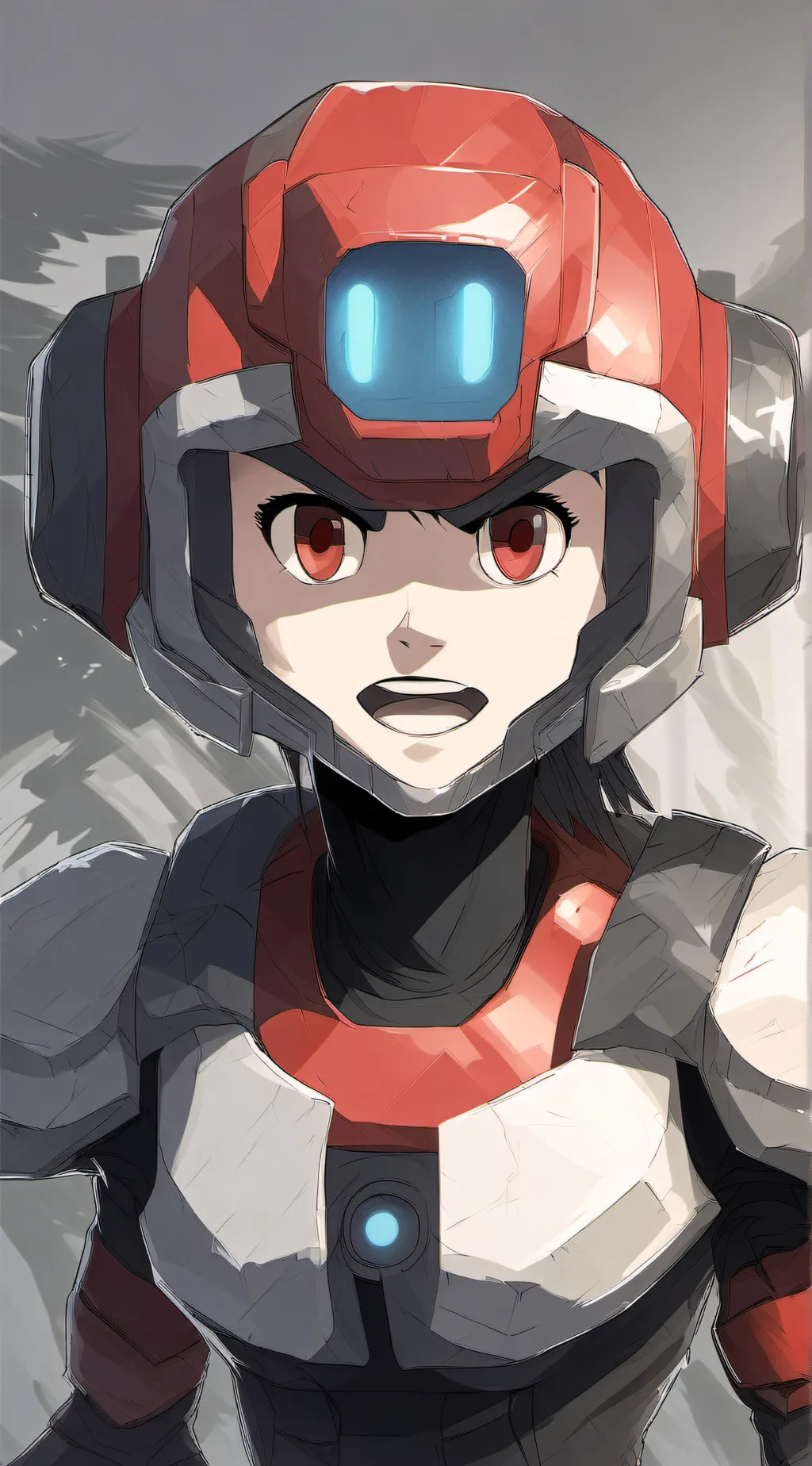 ai character: Mega Red X background